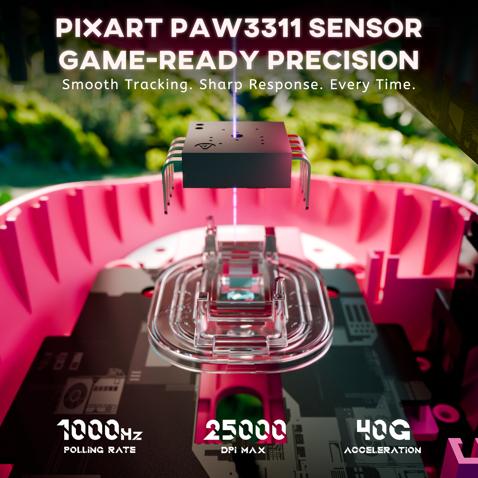 ATTACK SHARK G3 Tri-mode Wireless Gaming Mouse 25000 DPI Ultra Lightweight