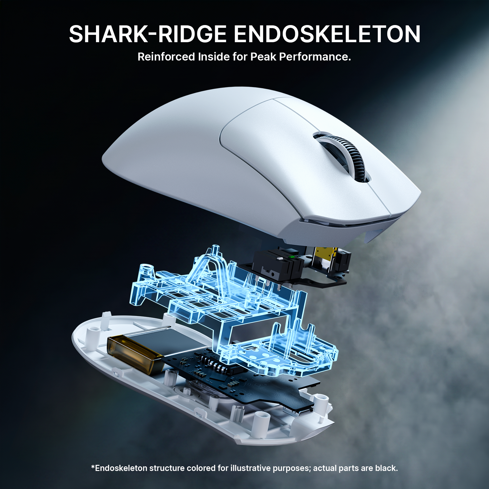 ATTACK SHARK V8 Ultra-Lichte Ergonomische Draadloze Gaming Muis