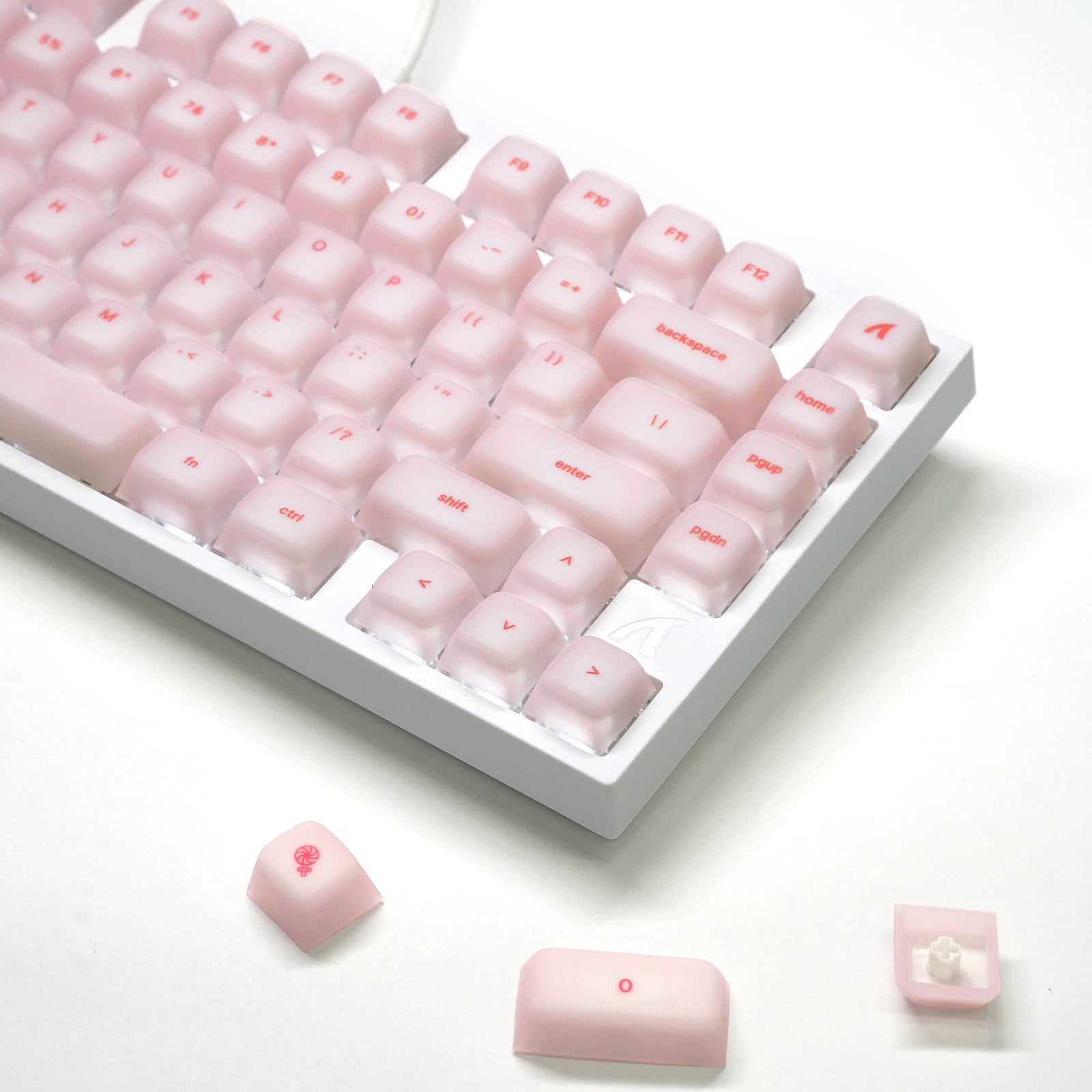 ATTACK SHARK SK01 113 toetsen siliconenkeycaps, Cherry-profiel, ANSI, roze