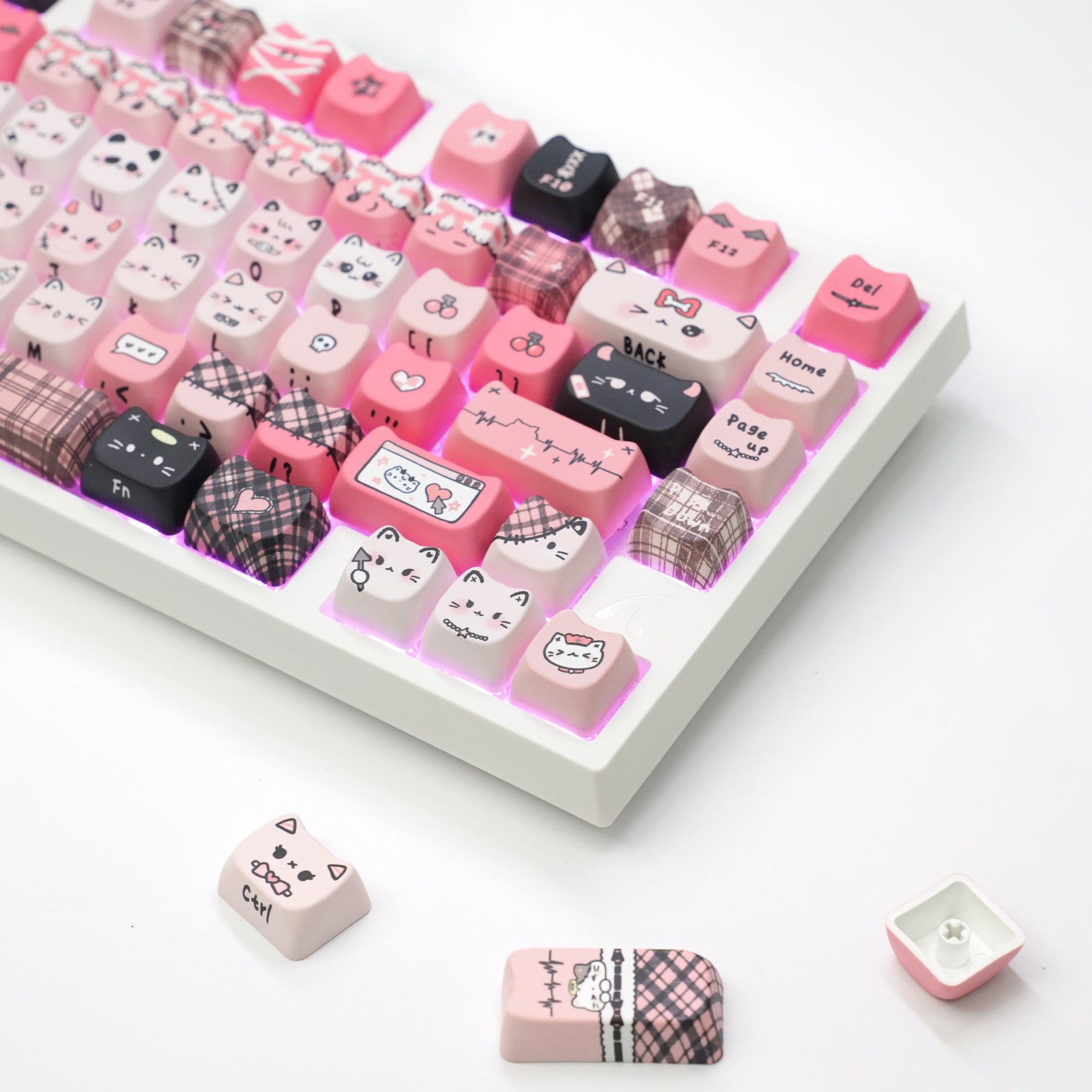 ATTACK SHARK SK05 118/119 toetsen, PBT-keycaps, MOA, ANSI