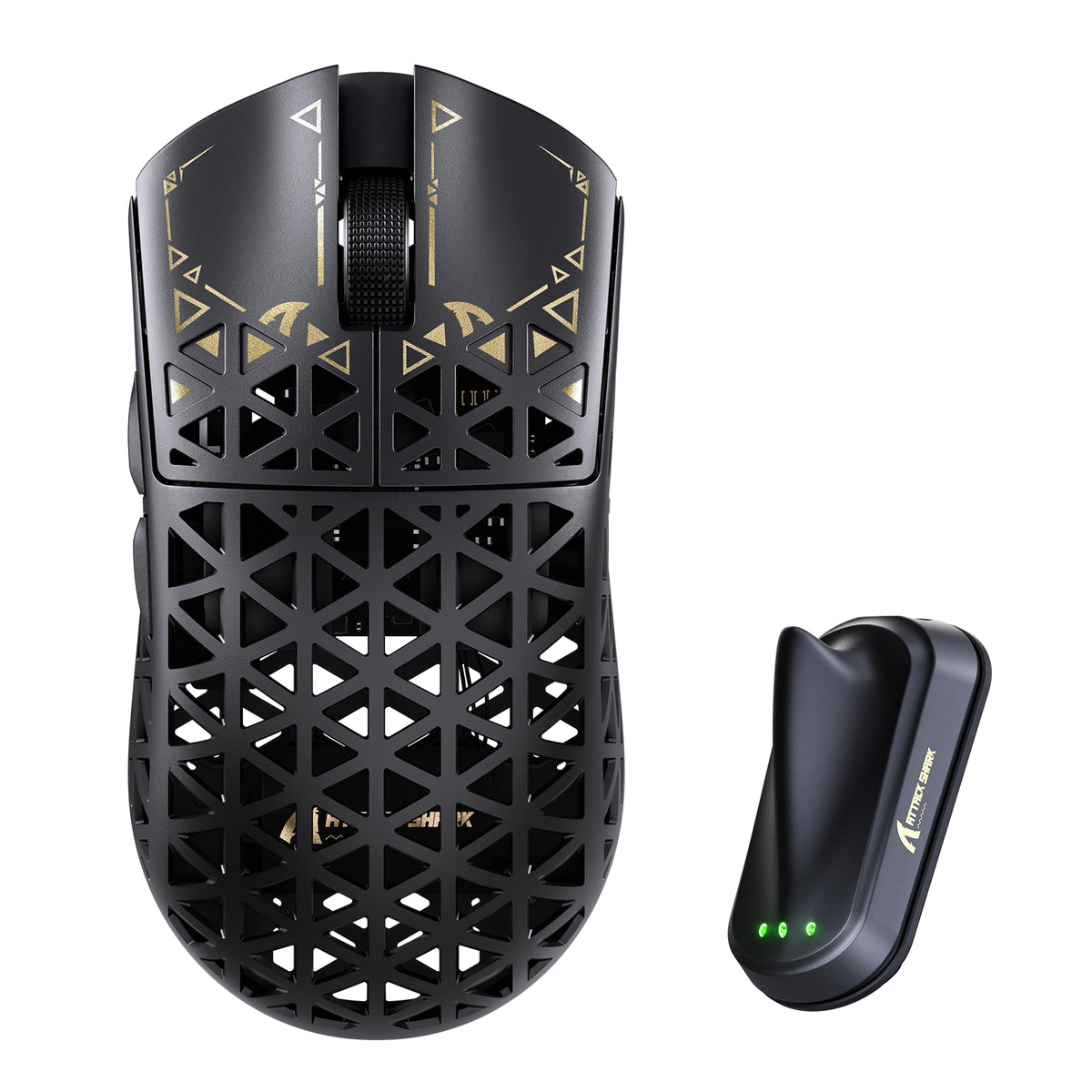 ATTACK SHARK R5 TURBO draadloze 8K-gamingmuis van koolstofvezel