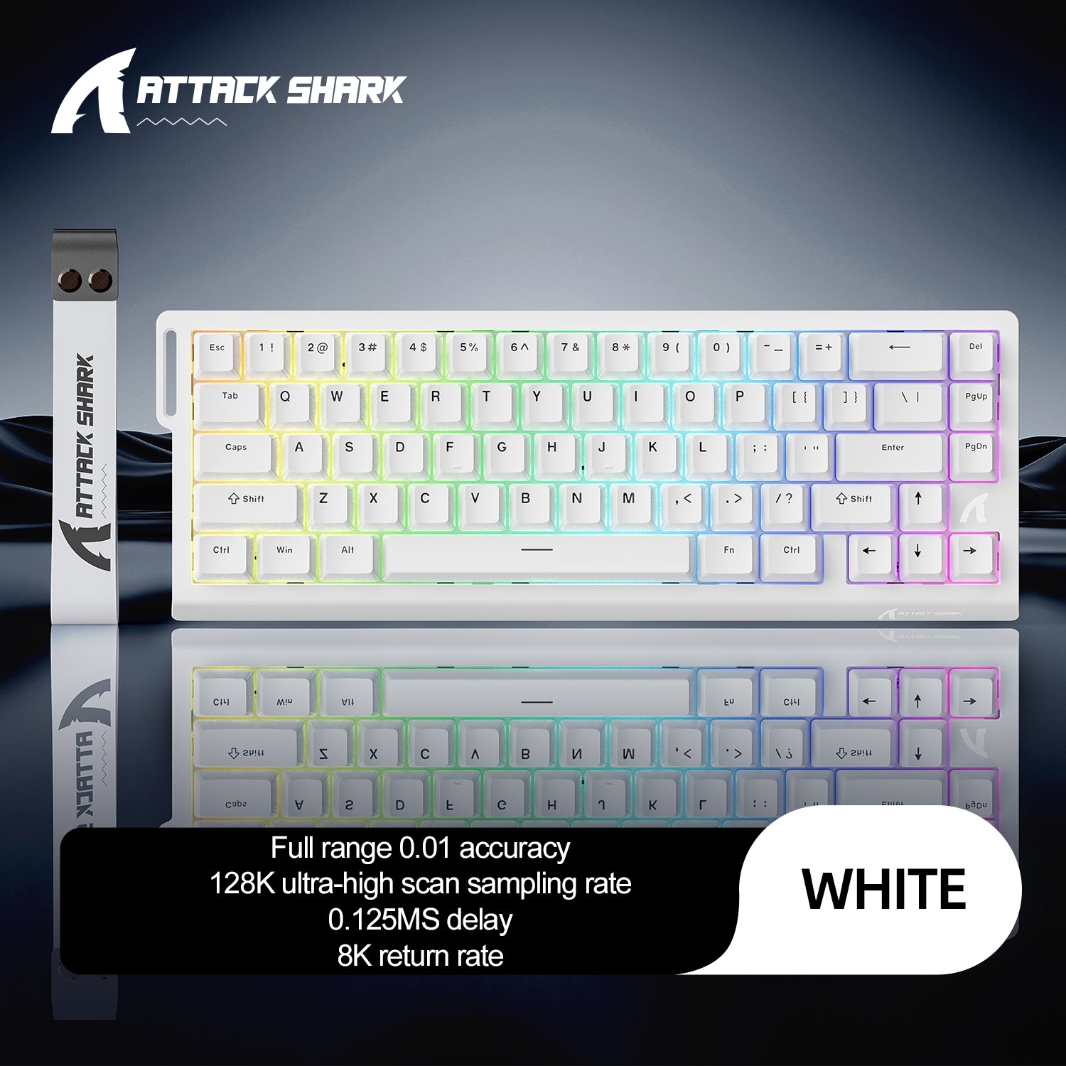 ATTACK SHARK X68 HE Snelle Trigger Toetsenbord Magnetische Schakelaar met C01PRO Opgerolde Kabel