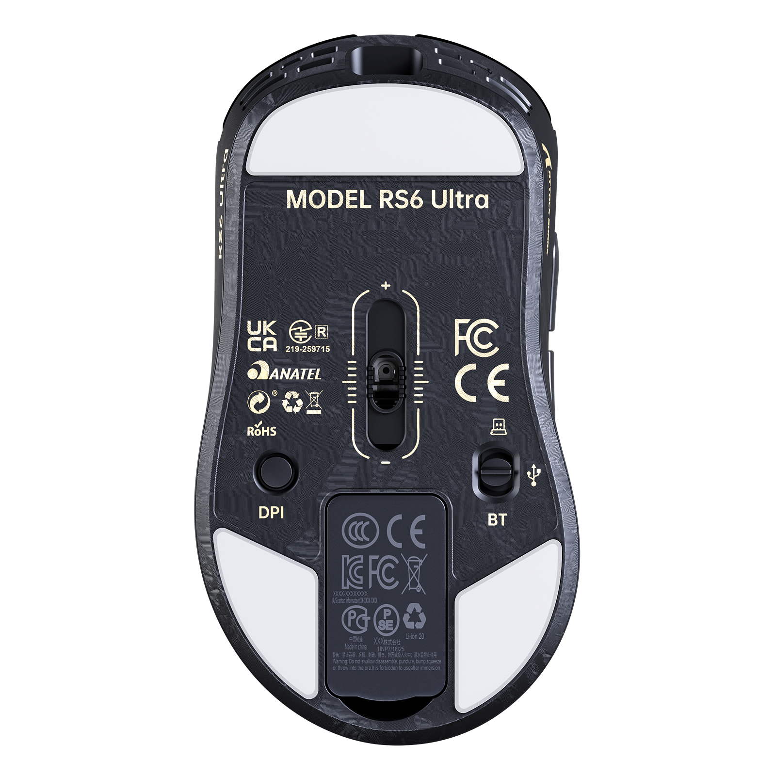 ATTACK SHARK RS6 ULTRA Carbon Fiber Draadloze PAW3955MAX Gaming Muis