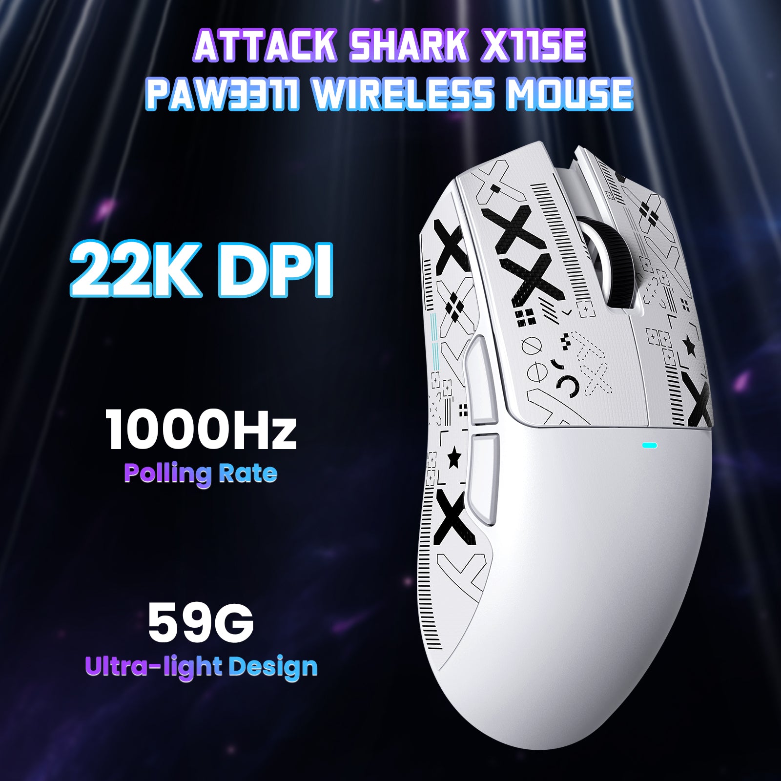 ATTACK SHARK X11SE Draadloze Gaming Muis