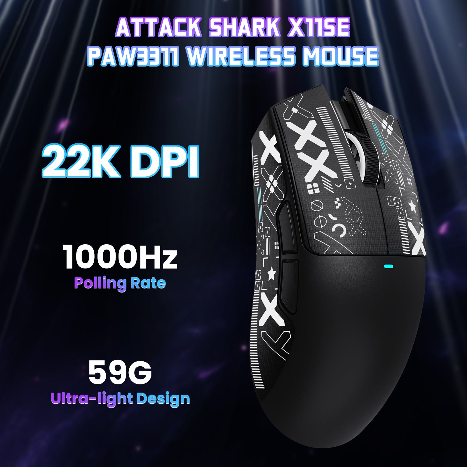 ATTACK SHARK X11SE Draadloze Gaming Muis