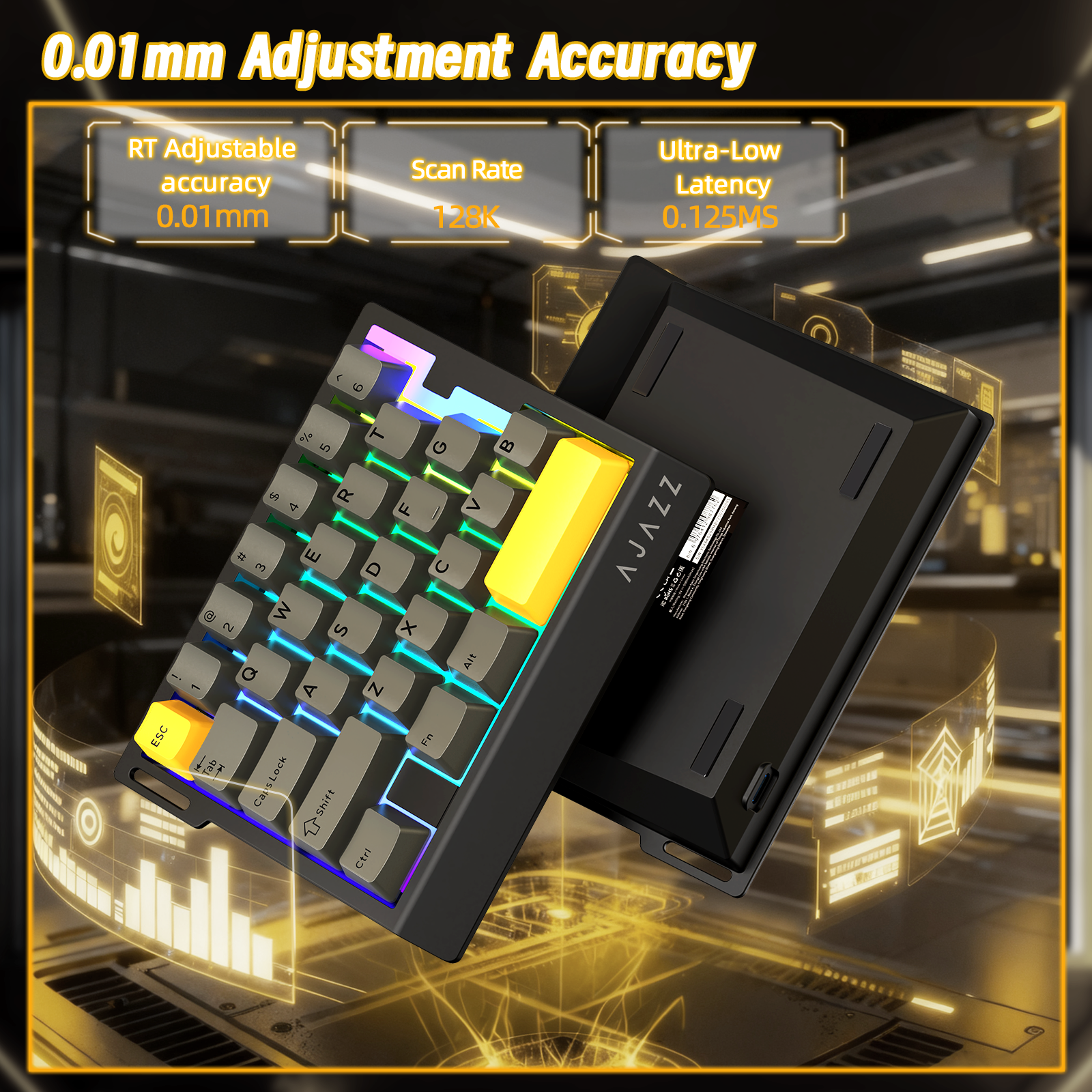 ATTACK SHARK X AJAZZ AK029 Bedraad Eenhandig Gaming Toetsenbord