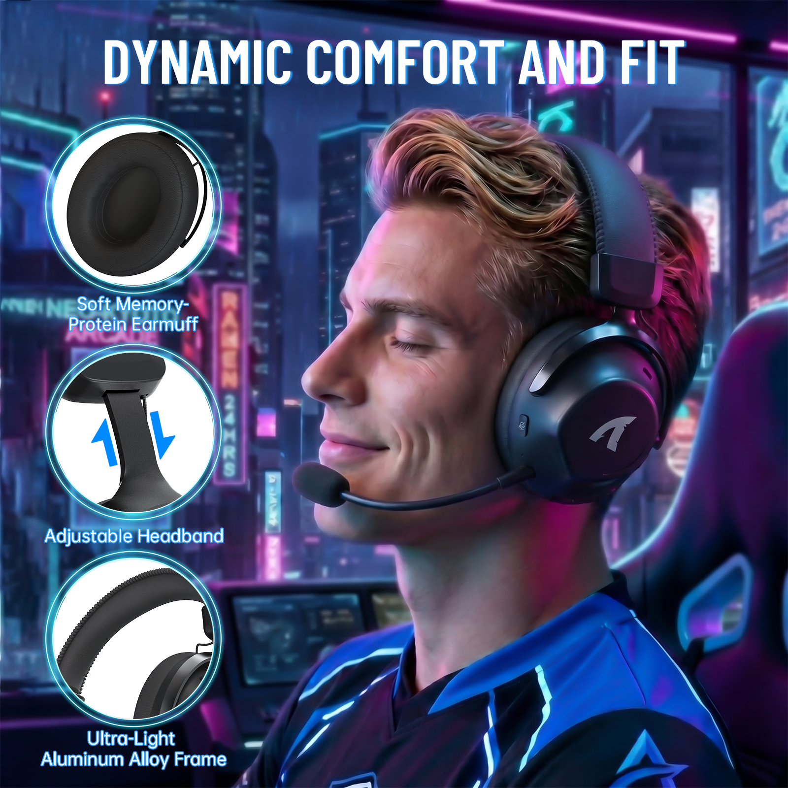 ATTACK SHARK L50 PRO Draadloze Gaming Headset met Drie Modi