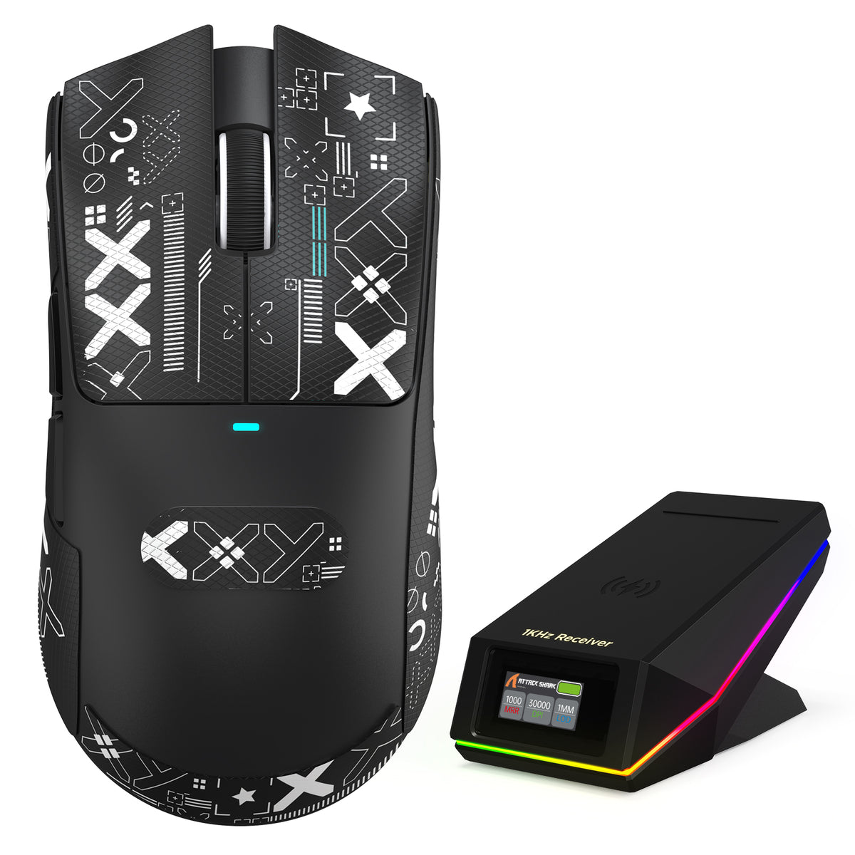 ATTACK SHARK X11 PRO V2 Draadloze Gaming Muis met TFT Display Oplaadstation