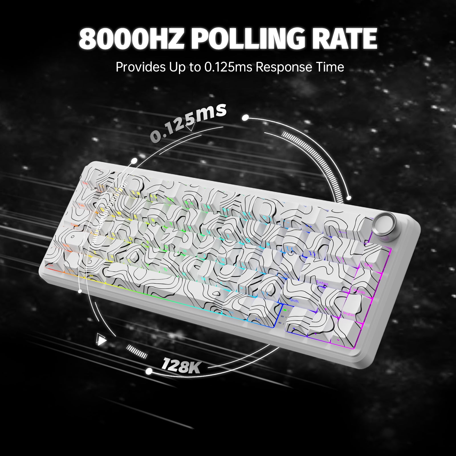 ATTACK SHARK X65PRO HE Draadloos Snelle Trigger Toetsenbord Magnetische Schakelaar