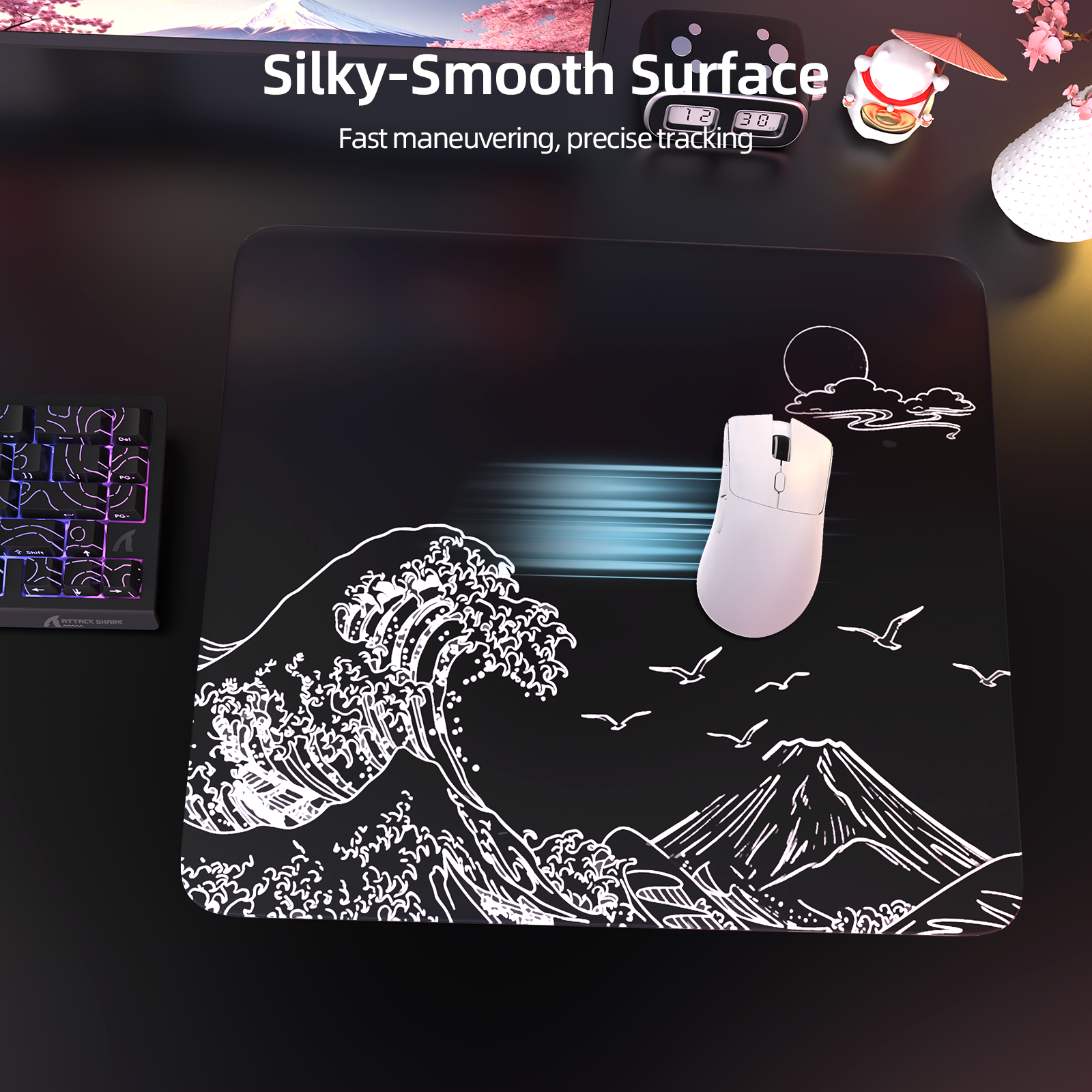 ATTACK SHARK CM05 Gehard Glas Gaming Muismat