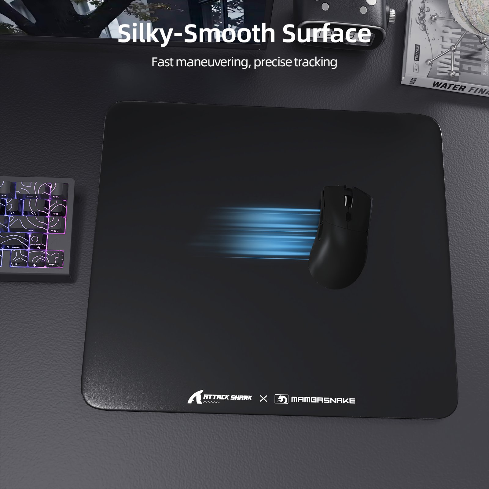 ATTACK SHARK CM05 Gehard Glas Gaming Muismat
