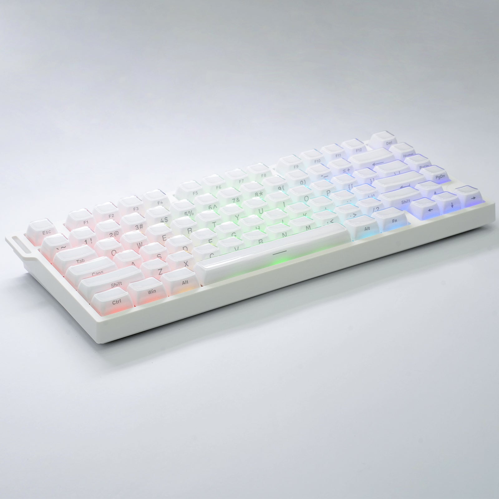 ATTACK SHARK SK03 136 toetsen, kristallen keycaps, ASA-profiel, ANSI/ISO