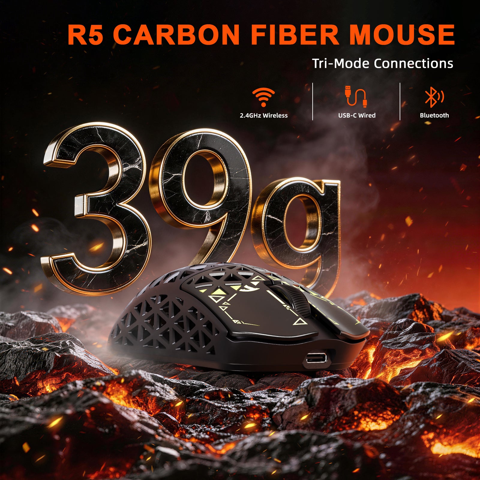 ATTACK SHARK R68 HE & R5 ULTRA Carbon Fiber Gaming Bundel