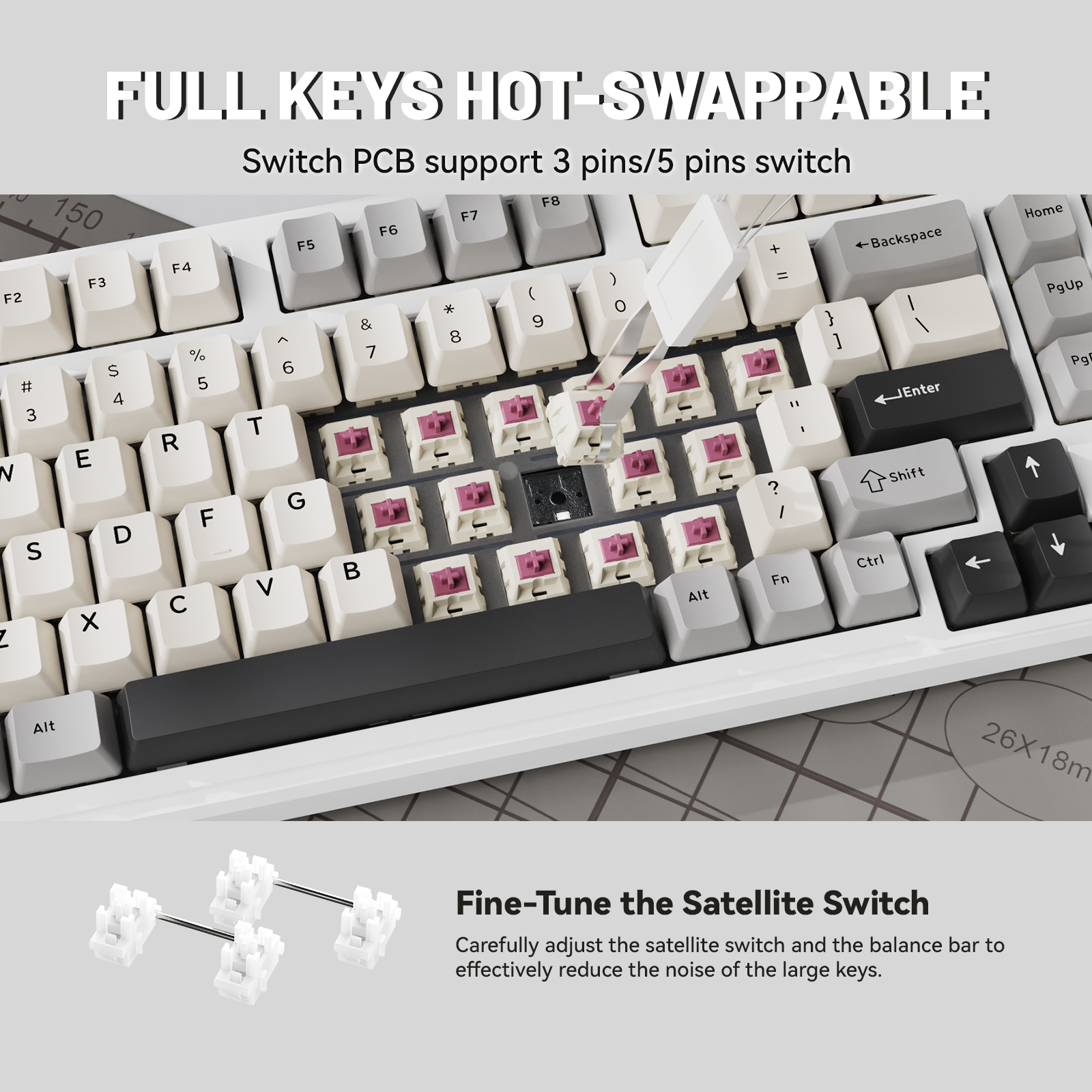 Attack Shark X98 keyboard hot-swappable switch