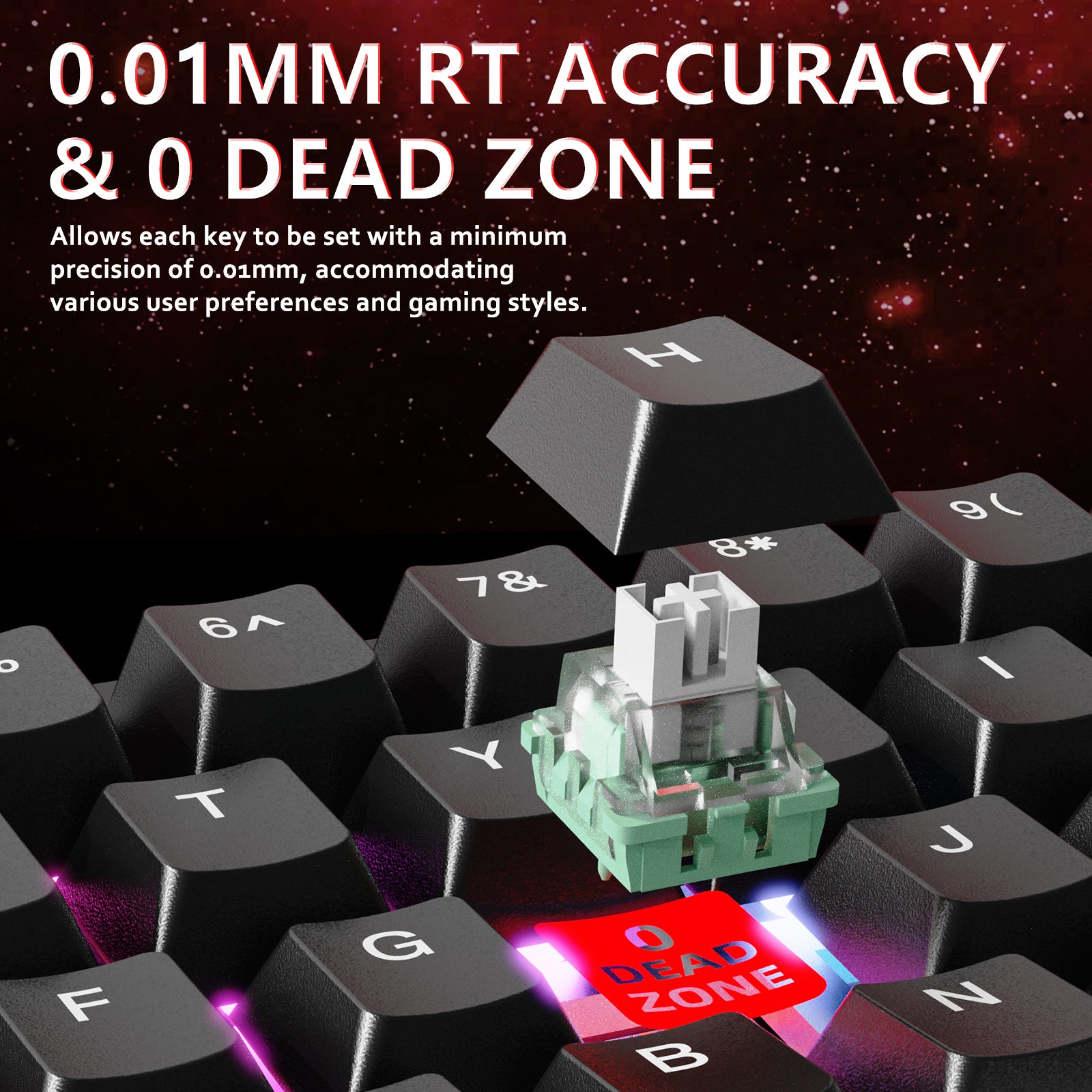 ATTACK SHARK X65 HE keyboard with 0.01mm RT Accuracy & Zero Dead Zone
