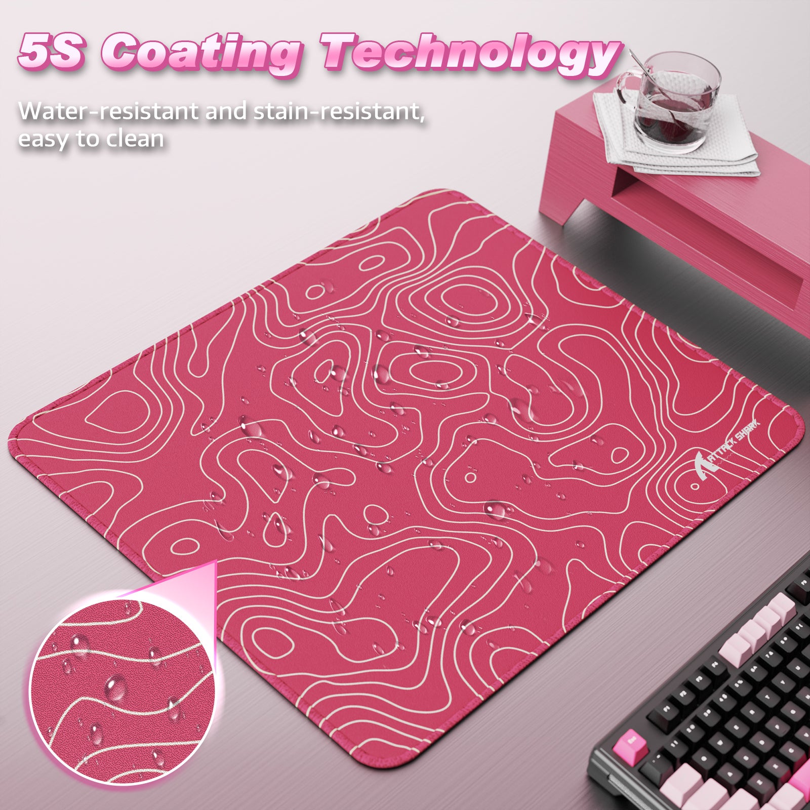 ATTACK SHARK CM02 eSport Gaming Muismat (450x400x4 MM)