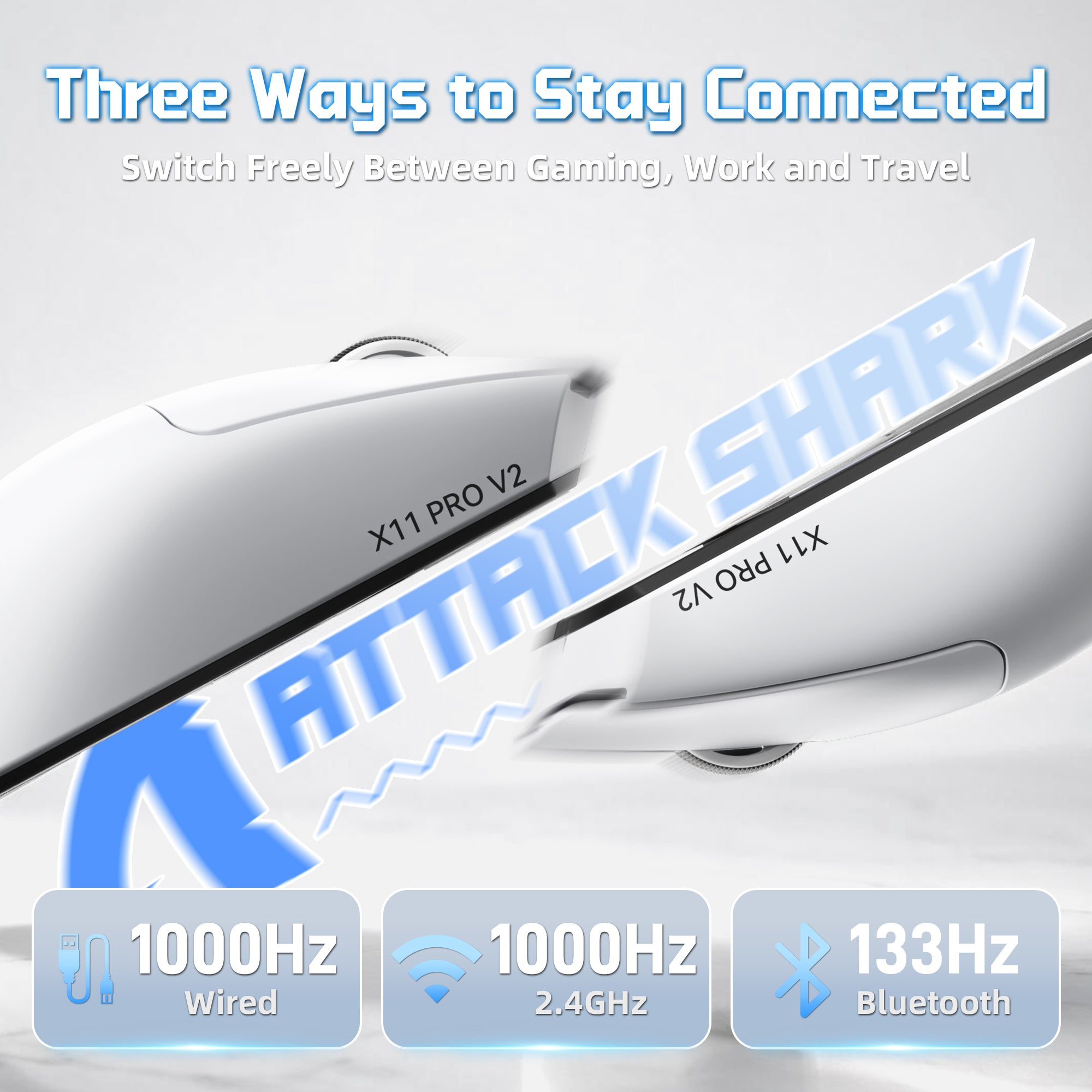 ATTACK SHARK X11 PRO V2 Draadloze Gaming Muis met TFT Display Oplaadstation