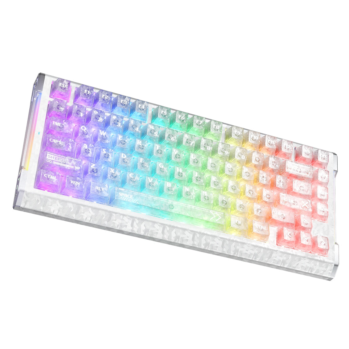 ATTACK SHARK R86 HE Carbon Fiber Bedraad Gamingtoetsenbord met magnetische schakelaars, snelle trigger, C01 ULTRA RGB-spiraalkabel