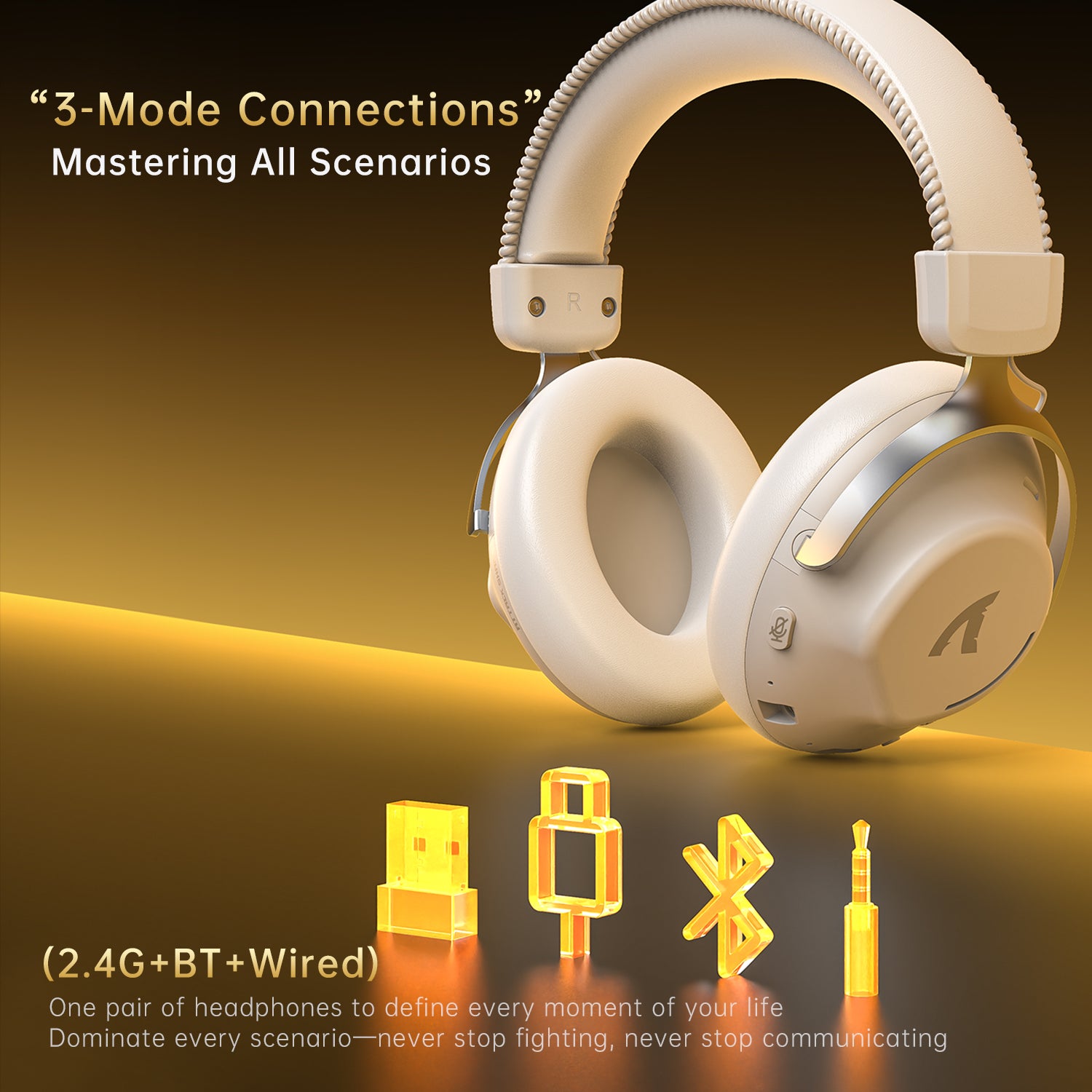 ATTACK SHARK L50PRO Draadloze Gaming Headset met Tri-Mode Verbinding