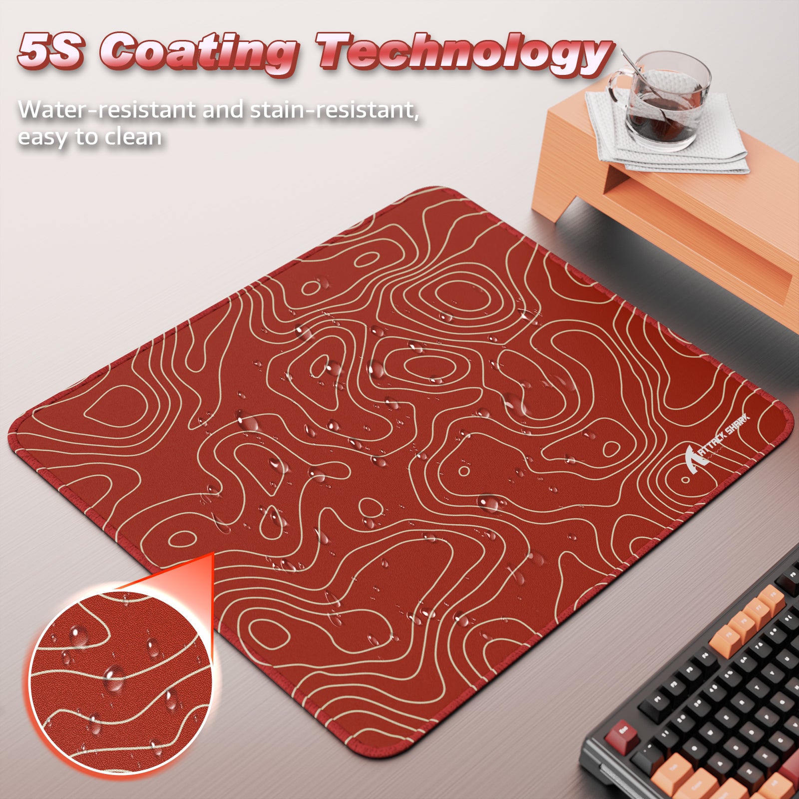 ATTACK SHARK CM02 eSport Gaming Muismat (450x400x4 MM)