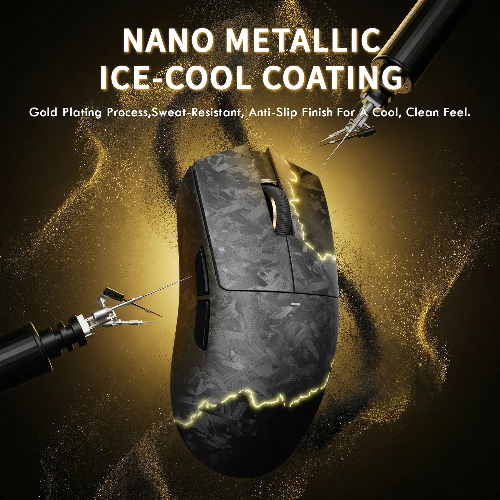 ATTACK SHARK X11 ULTRA Carbon Fiber Wireless Gaming Mouse With C06 Ultra LED Cable