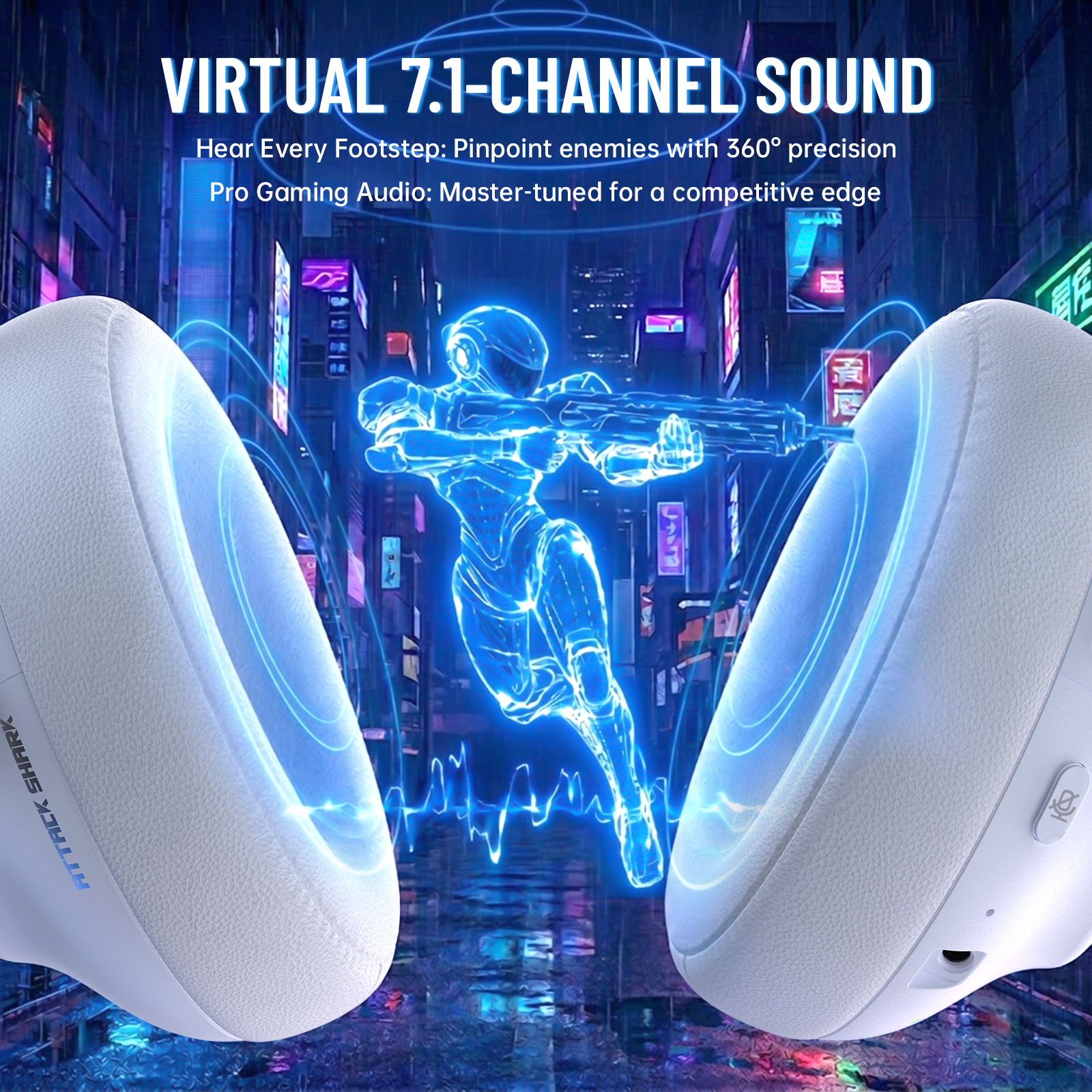 ATTACK SHARK L50 PRO Draadloze Gaming Headset met Drie Modi
