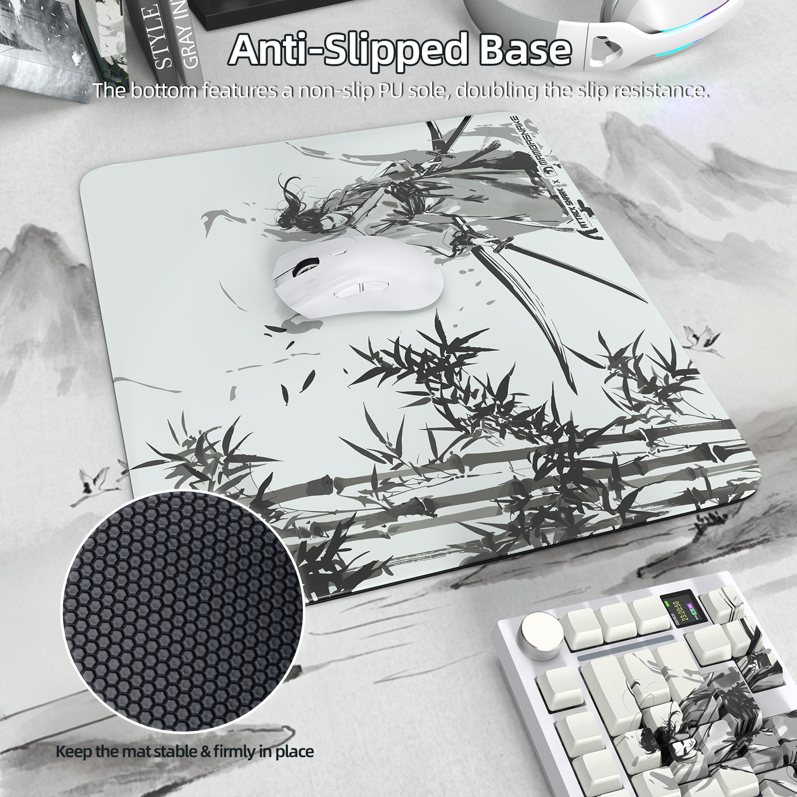 ATTACK SHARK CM05 Gehard Glas Gaming Muismat