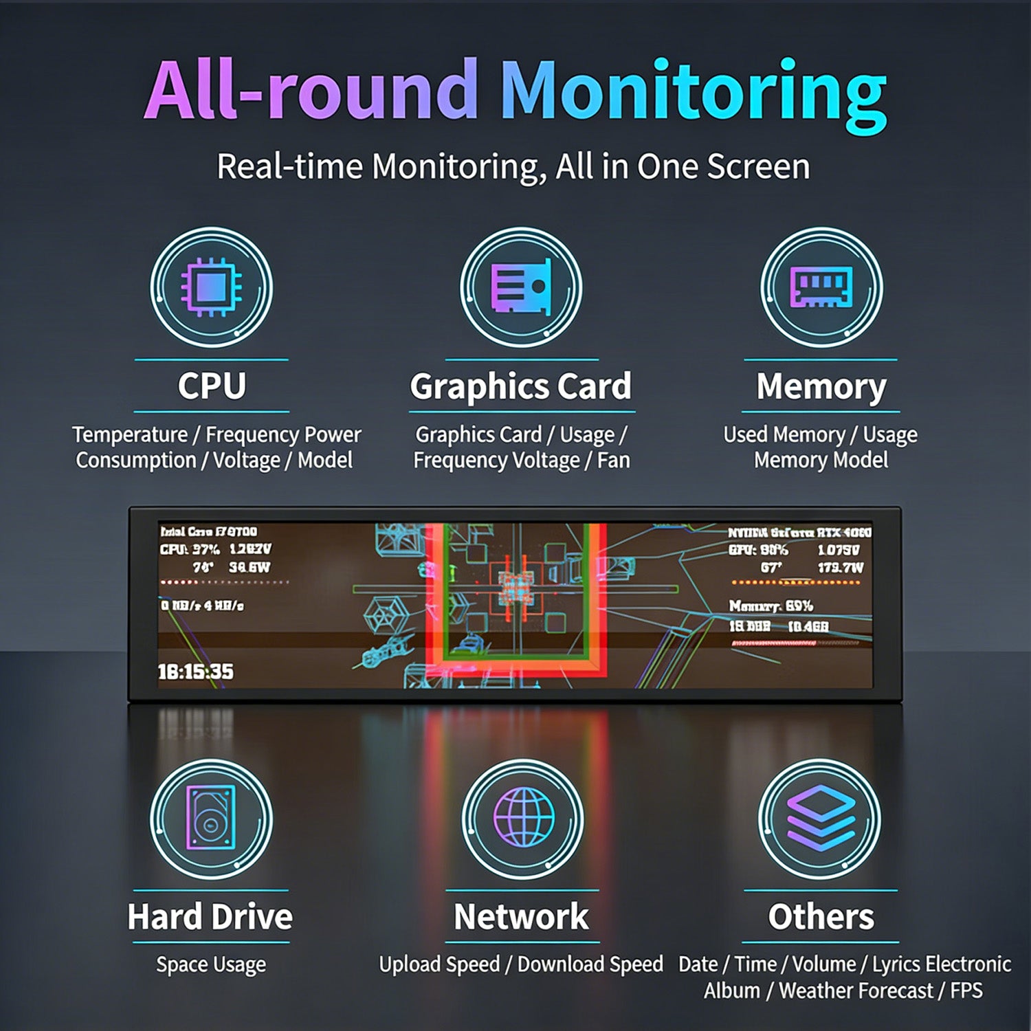 ATTACK SHARK x AJAZZ 9,2-inch IPS LCD Monitor