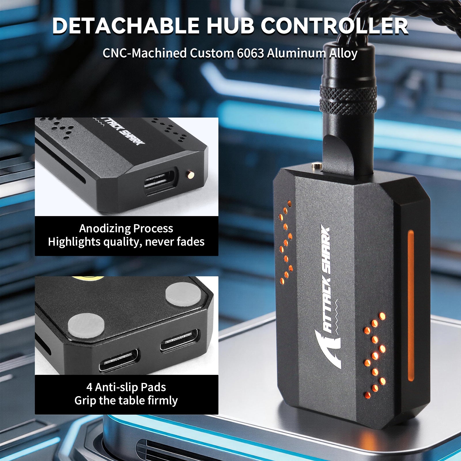 ATTACK SHARK C07 PRO 2-In-1 Type C Kabel voor 8KHz Gaming Toetsenbord/Muis
