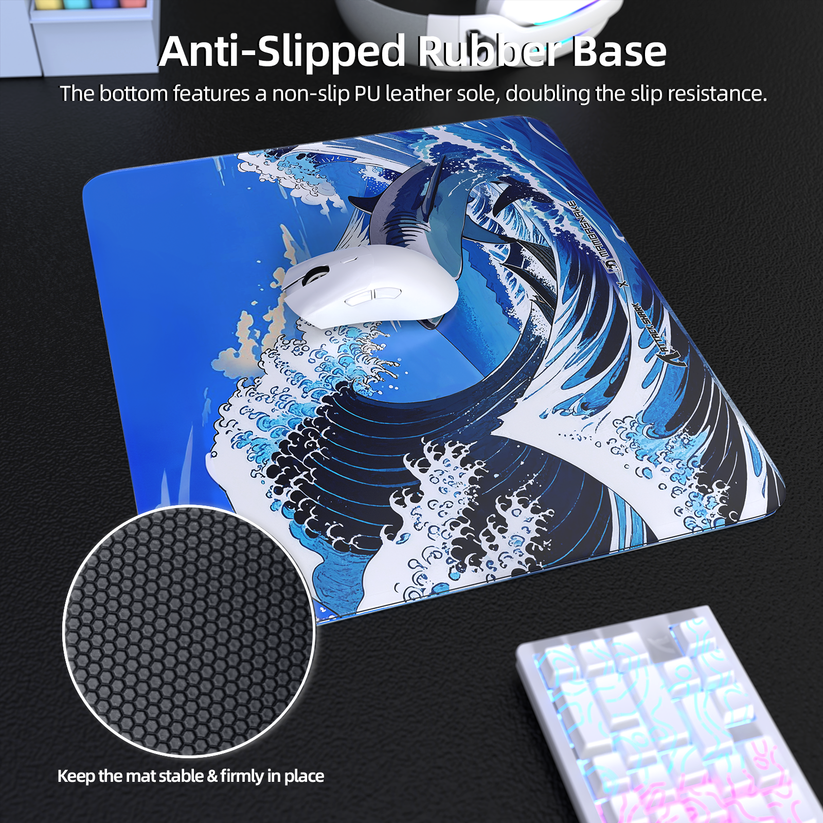 ATTACK SHARK CM05 Gehard Glas Gaming Muismat