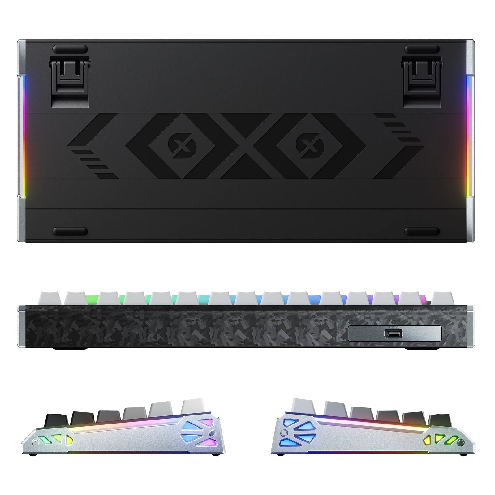 ATTACK SHARK R86 HE-toetsenbord met koolstofvezel, snelle trigger en magnetische schakelaars