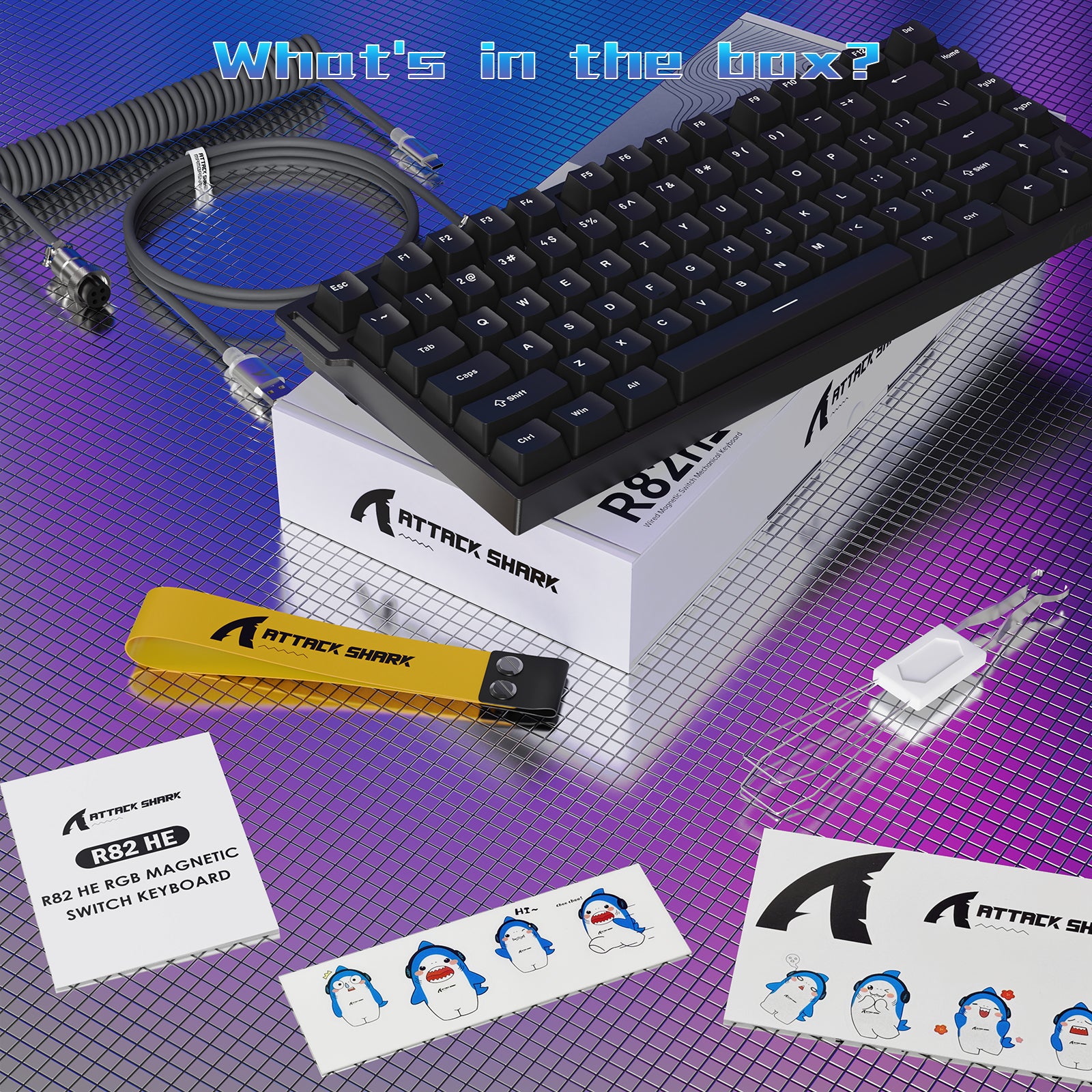 ATTACK SHARK R82 HE Bedraad 75% Gaming Toetsenbord met C01ULTRA LED Kabel