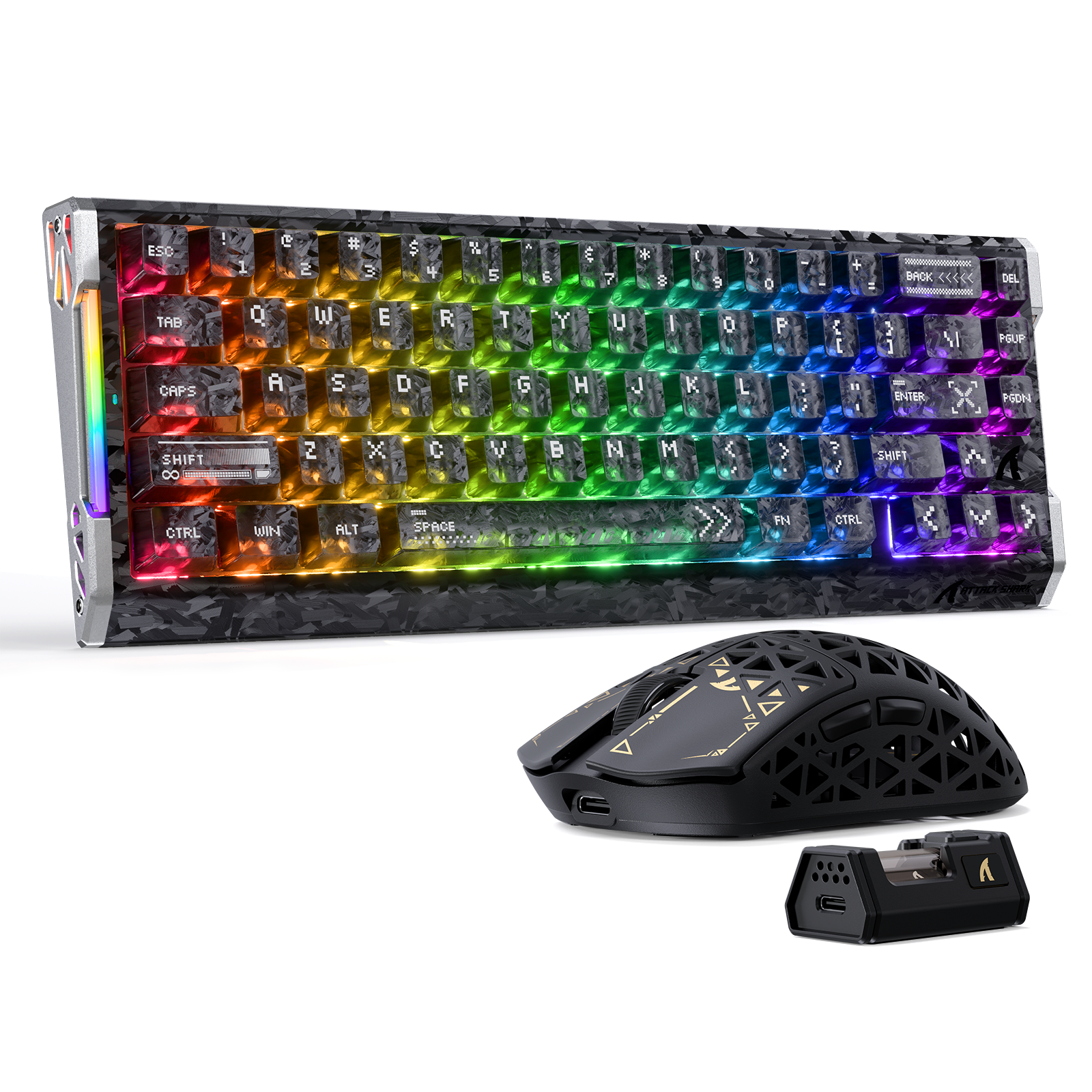 ATTACK SHARK R68 HE & R5 ULTRA Carbon Fiber Gaming Bundel