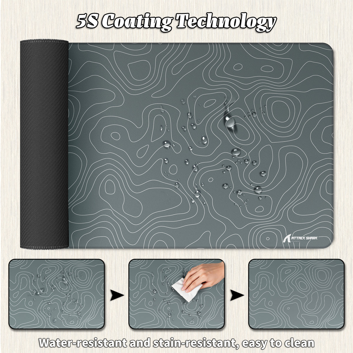ATTACK SHARK CM02PRO eSport Gaming Muismat (900x400x4 MM)