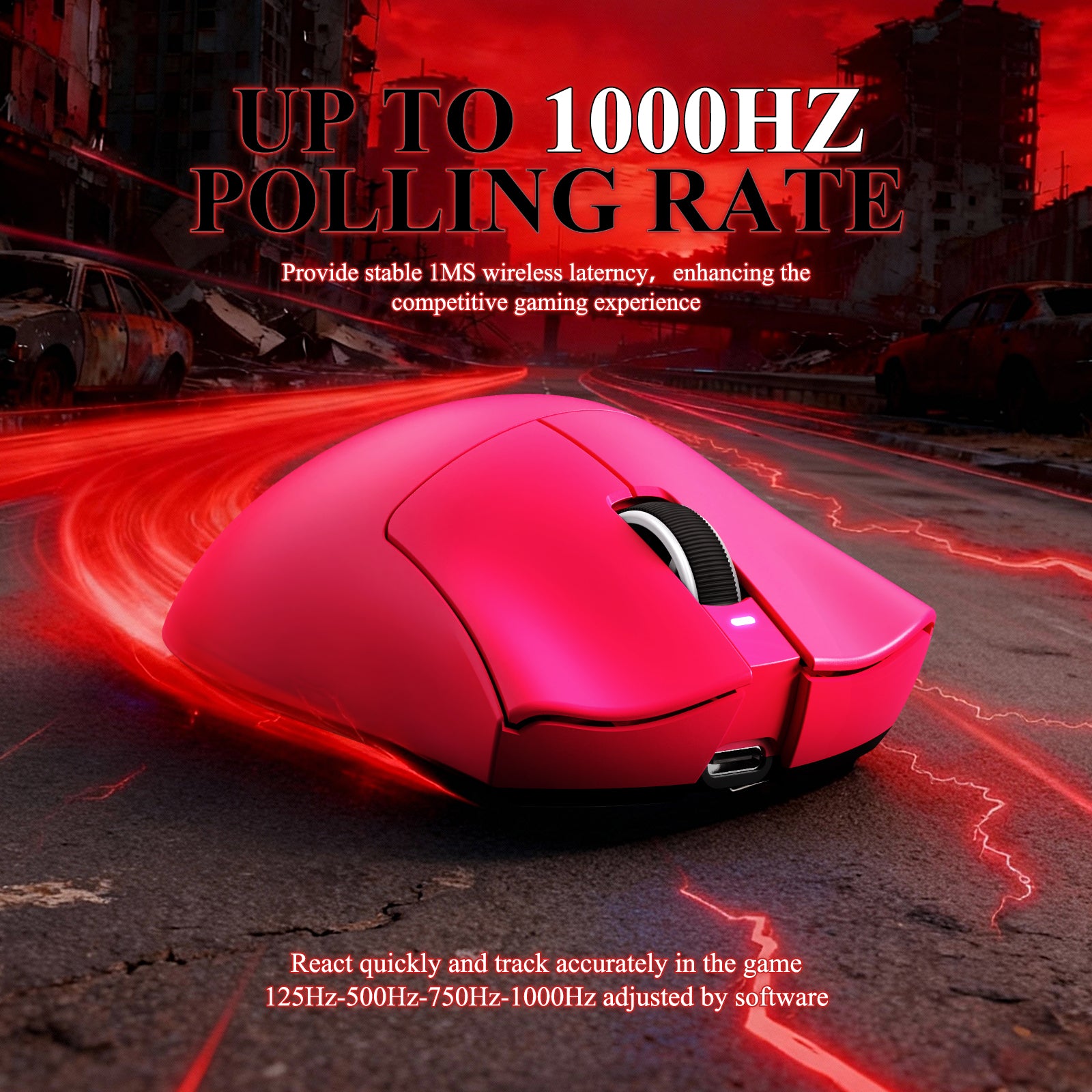 ATTACK SHARK V3PRO Ultra-Lichte Driemodi Gaming Muis met Oplaaddock