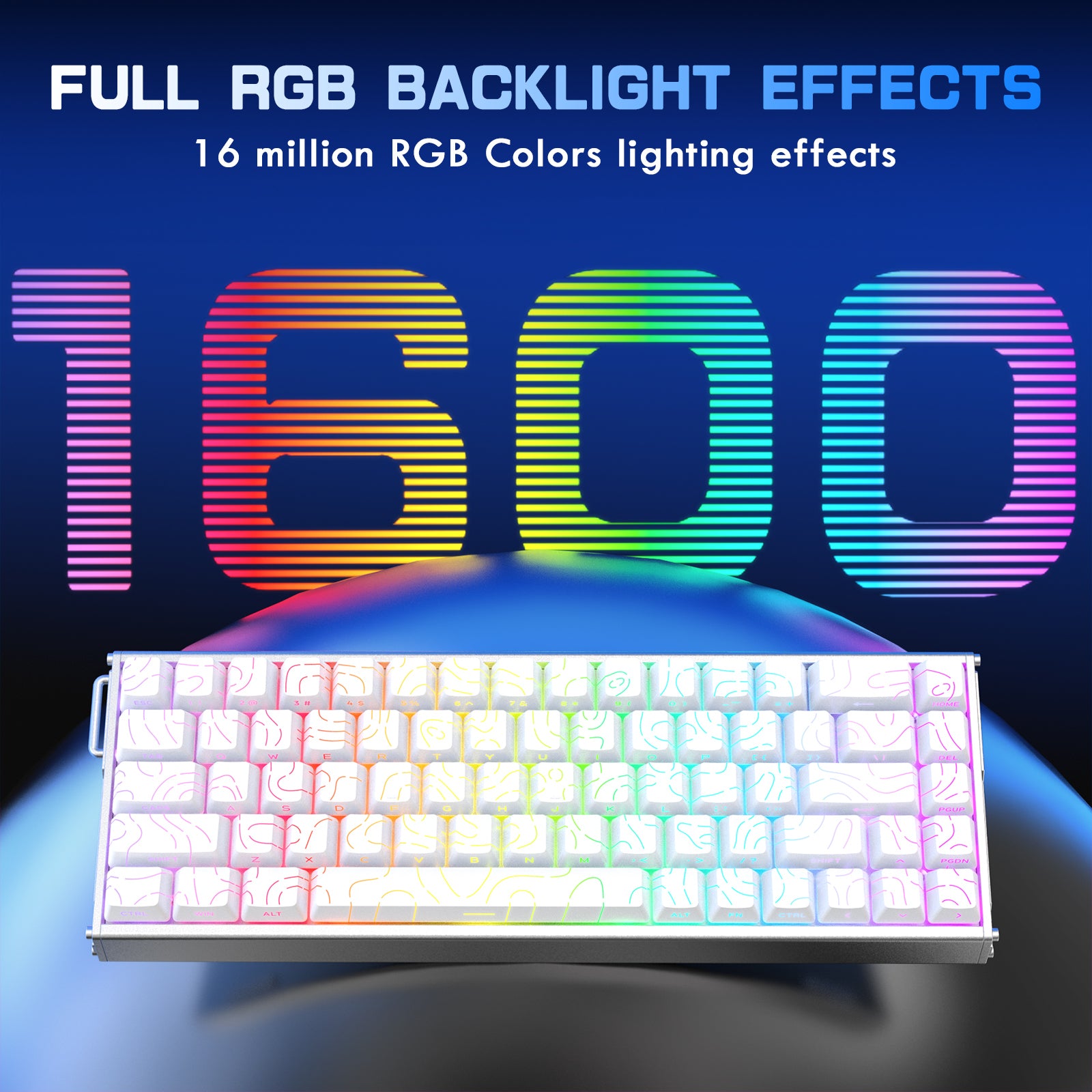 ATTACK SHARK X68MAX HE Rapid Trigger CNC Aluminium Toetsenbord Magnetische Schakelaar met C01Ultra RGB Opgerolde Kabel
