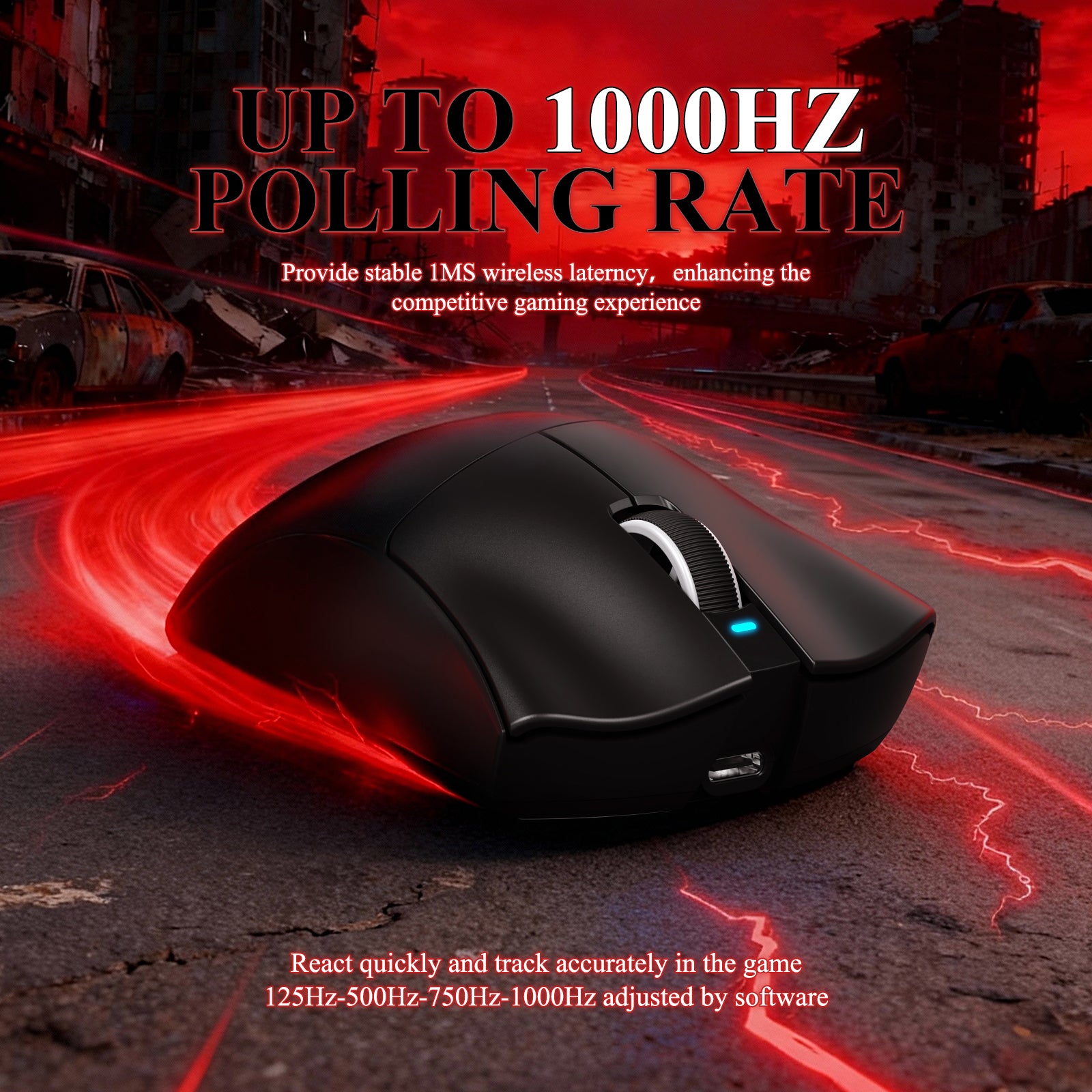 ATTACK SHARK V3PRO Ultra-Lichte Driemodi Gaming Muis met Oplaaddock
