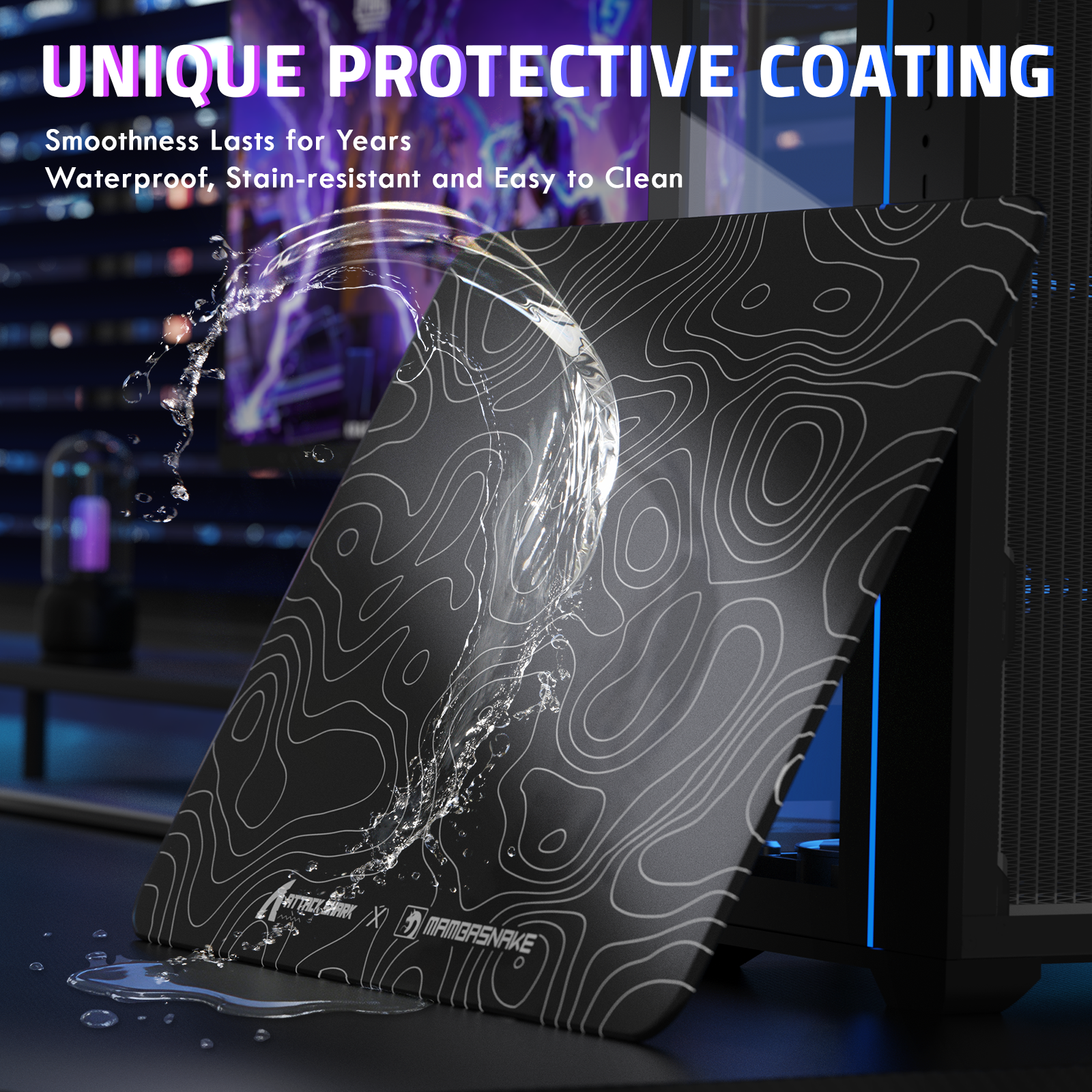 ATTACK SHARK CM05 Gehard Glas Gaming Muismat