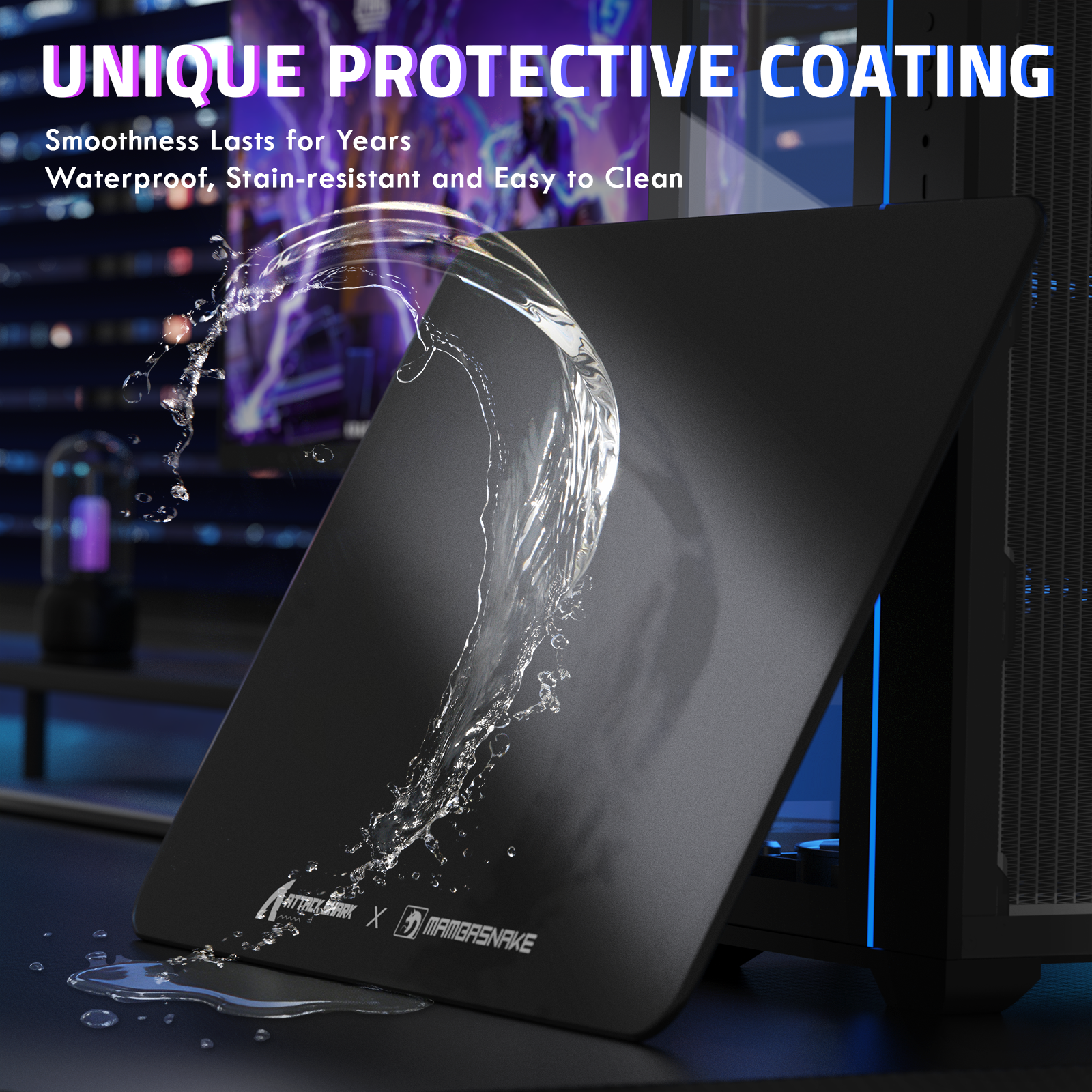 ATTACK SHARK CM05 Gehard Glas Gaming Muismat