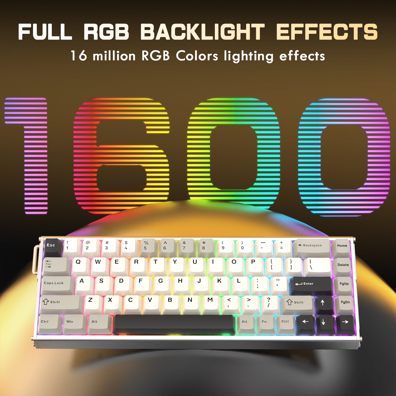ATTACK SHARK X68MAX HE Rapid Trigger CNC Aluminium Toetsenbord Magnetische Schakelaar met C01Ultra RGB Opgerolde Kabel