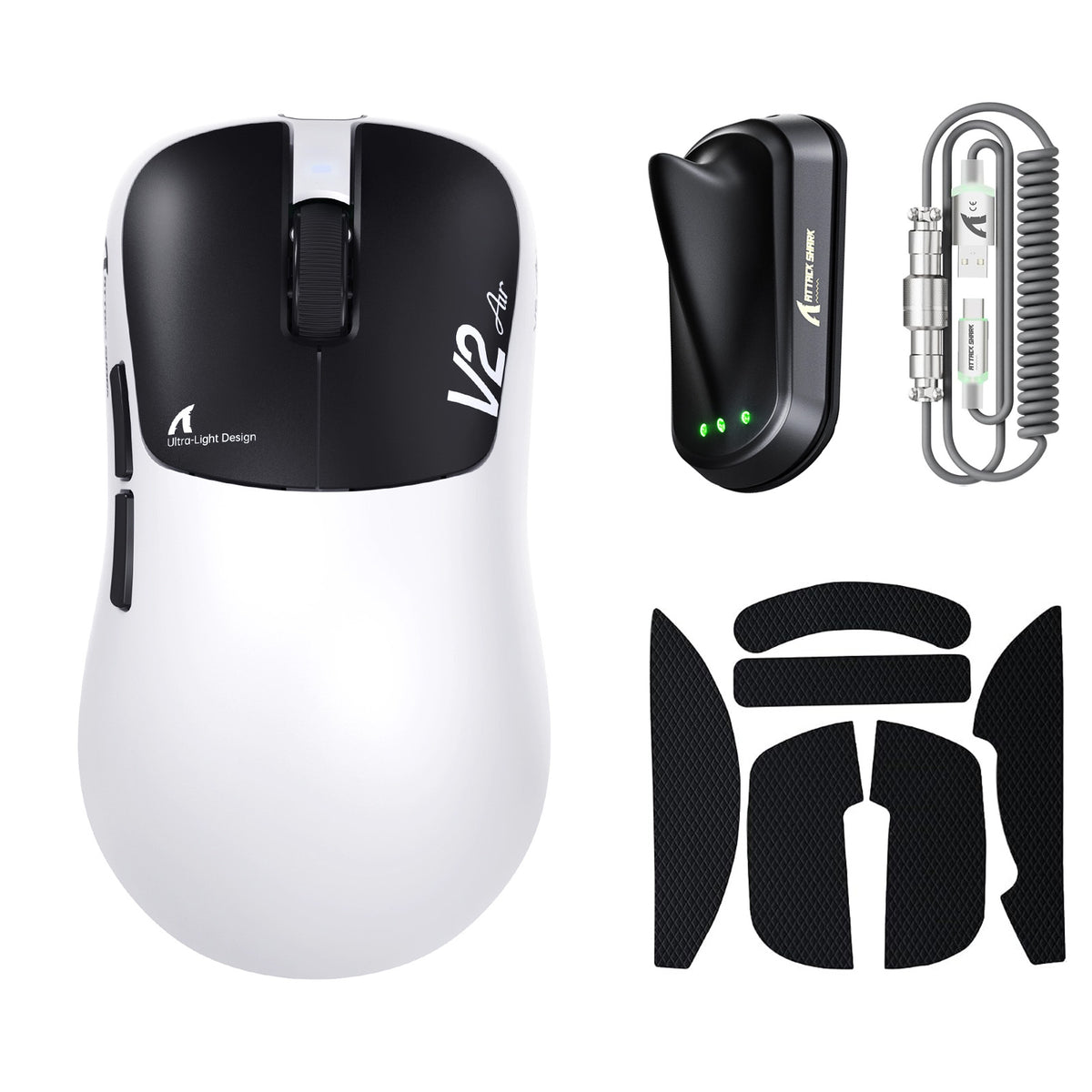 ATTACK SHARK V2 AIR PAW3955MAX ergonomische draadloze gamingmuis