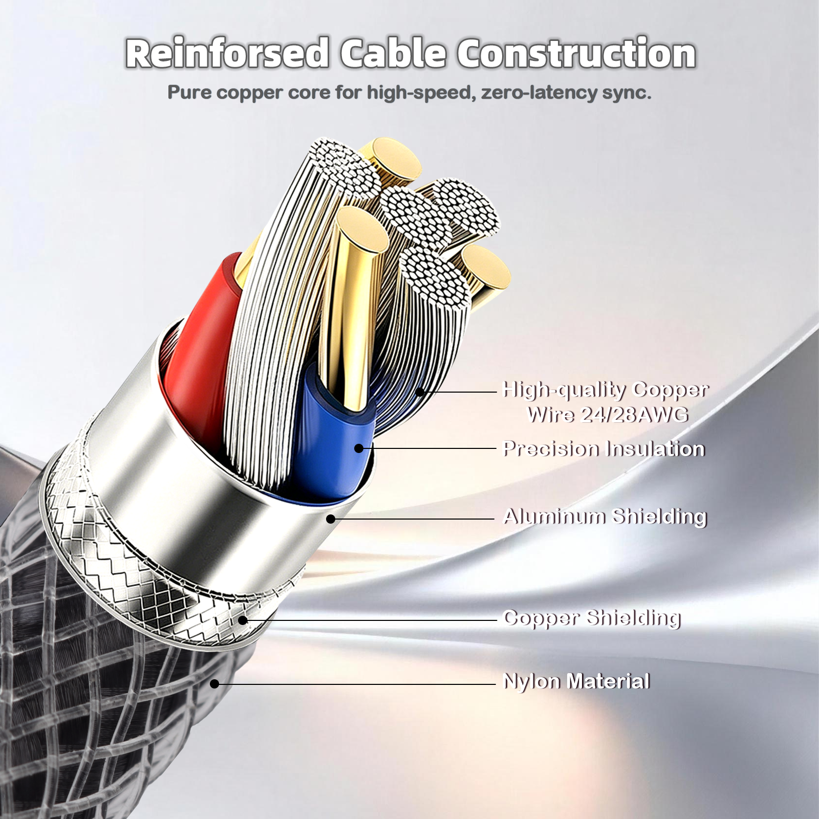 ATTACK SHARK C01ULTIMATE Opgerolde Kabel voor 8KHz Magnetisch Toetsenbord