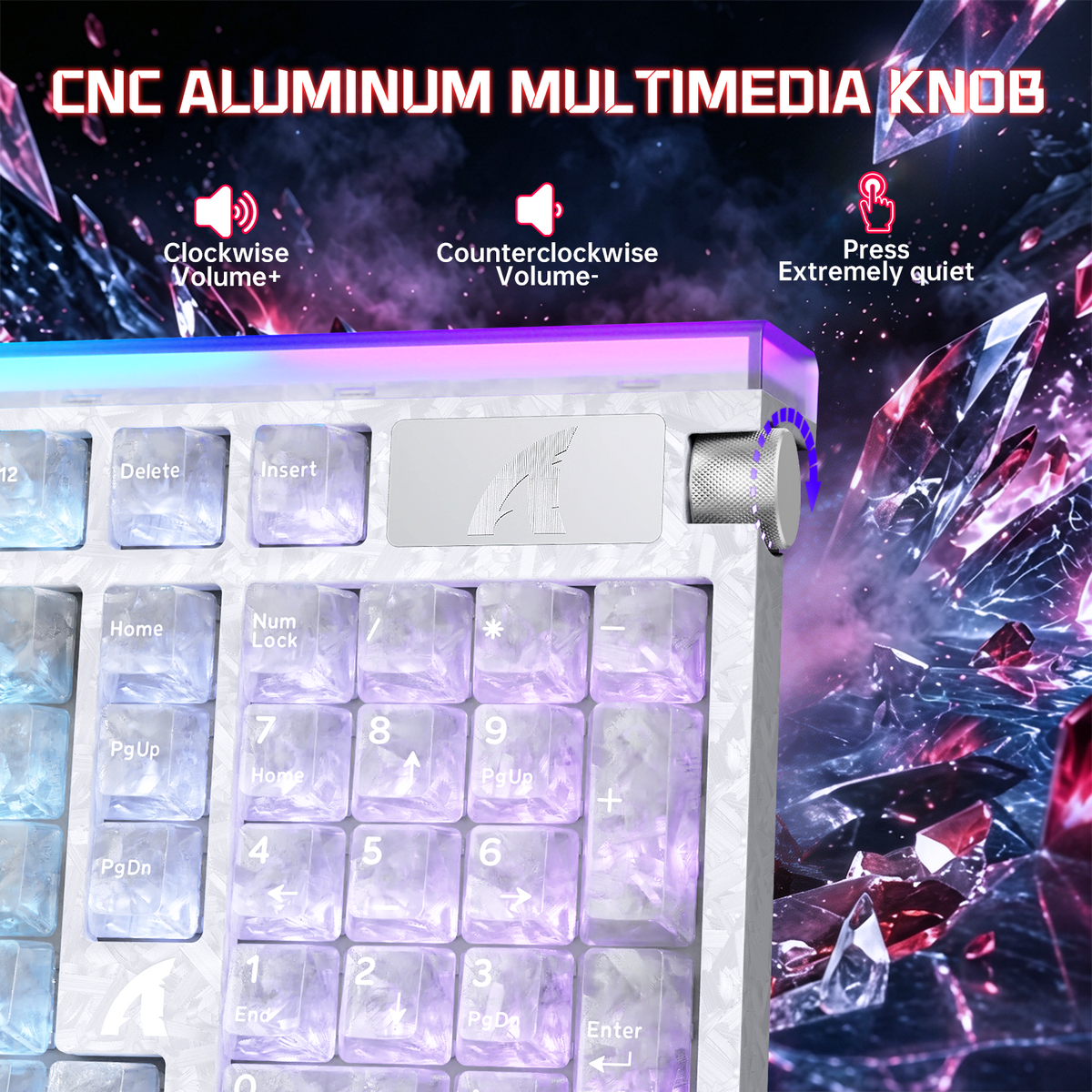 ATTACK SHARK R98 HE Carbon Fiber Bedraad Sneltoets Magnetische Schakelaar Toetsenbord Met C01 Ultra RGB Opgerolde Kabel