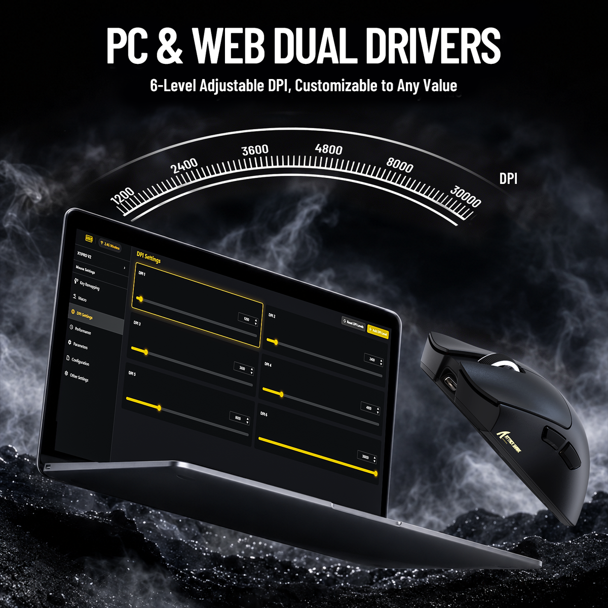 ATTACK SHARK X11 PRO V2 Draadloze Gaming Muis met TFT Display Oplaadstation met C06 Opgerolde Kabel