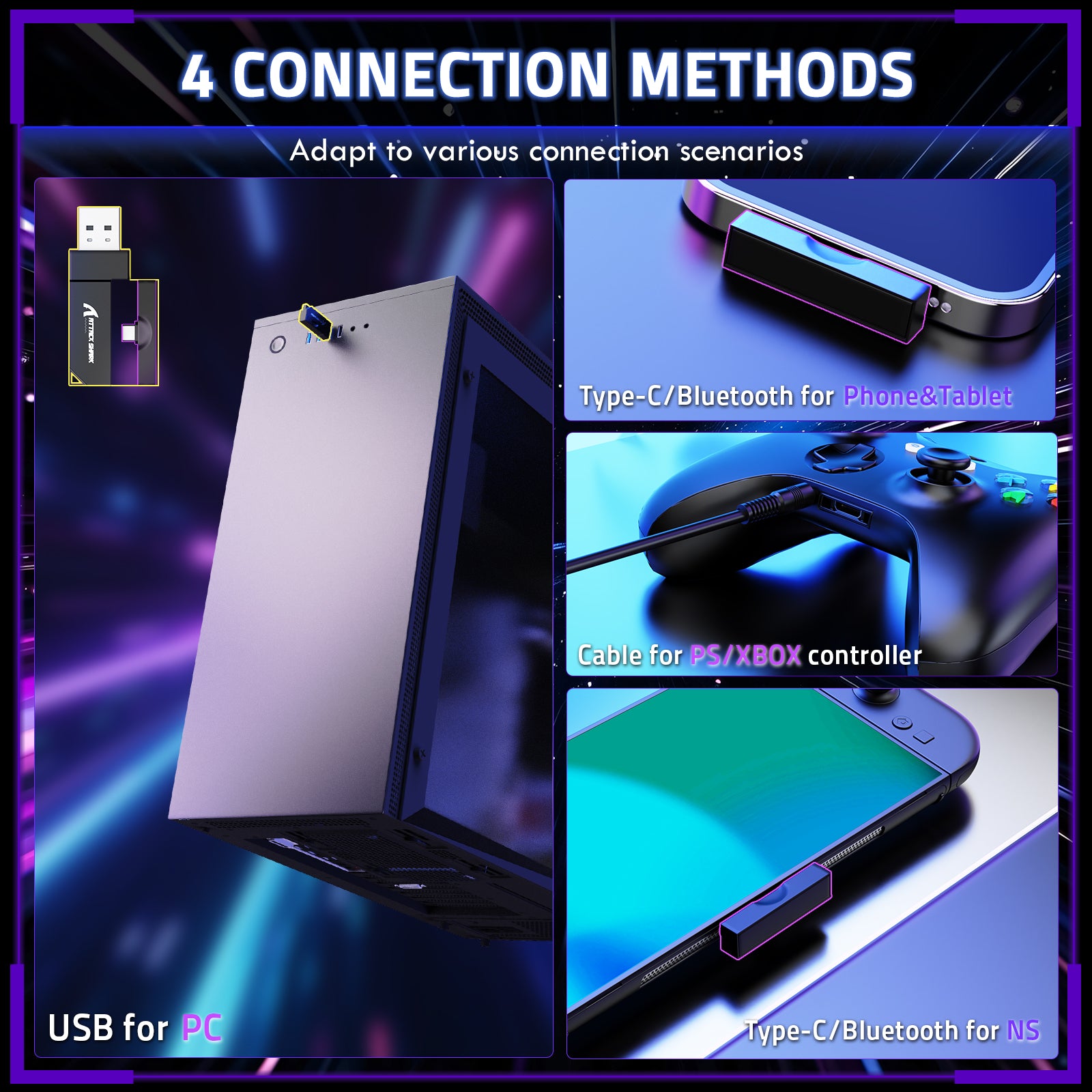 ATTACK SHARK L80PRO Draadloze Gaming Headset
