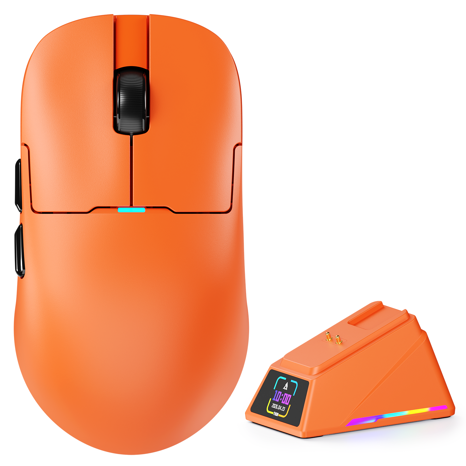 ATTACK SHARK x AJAZZ AJ159 APEX gaming mouse with 8K charging dock and color display