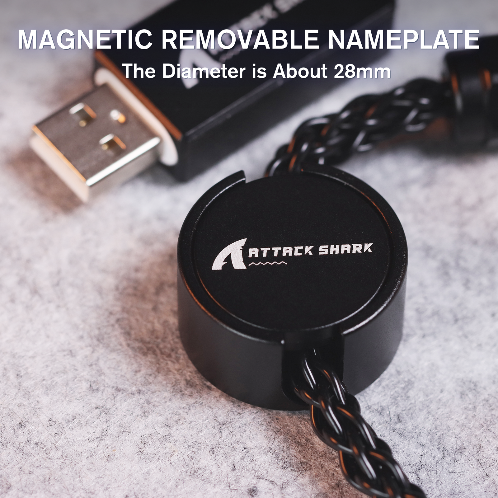 ATTACK SHARK C07 Aangepaste Aviator Kabel voor 8KHz Magnetisch Toetsenbord