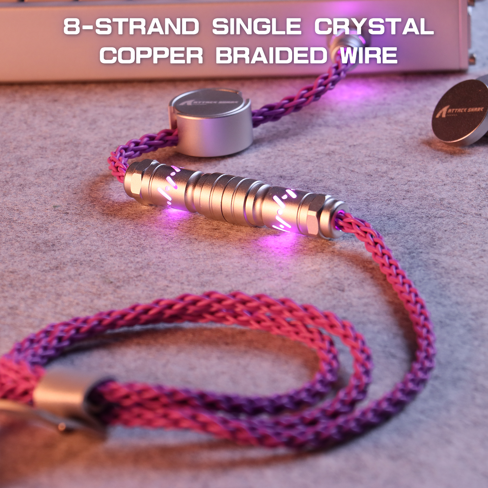 ATTACK SHARK C07 Aangepaste Aviator Kabel voor 8KHz Magnetisch Toetsenbord