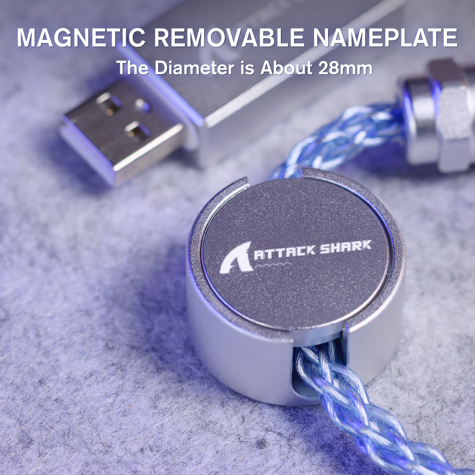 ATTACK SHARK C07 Aangepaste Aviator Kabel voor 8KHz Magnetisch Toetsenbord