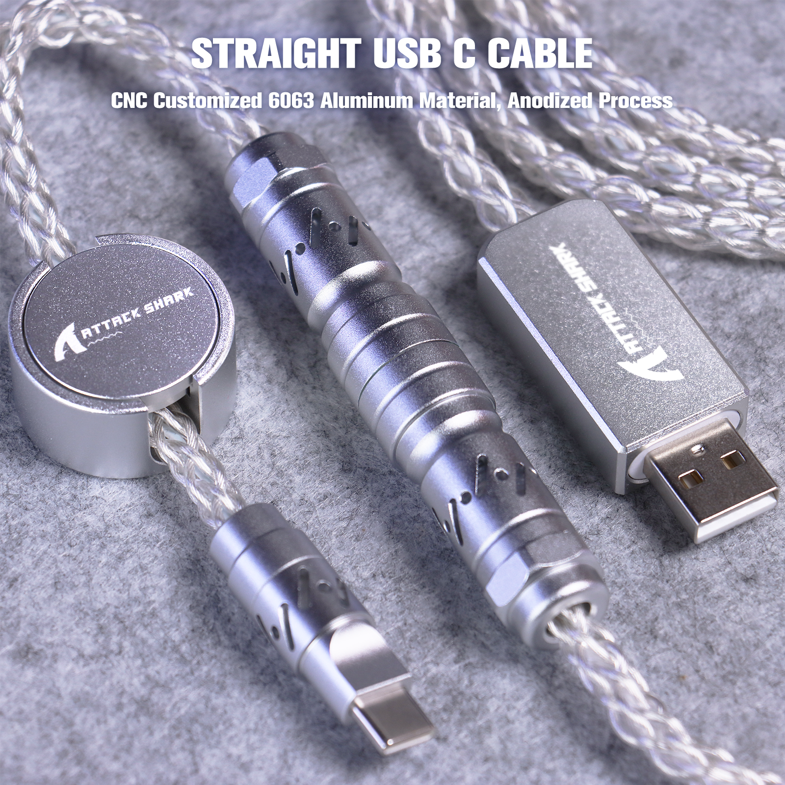 ATTACK SHARK C07 Aangepaste Aviator Kabel voor 8KHz Magnetisch Toetsenbord